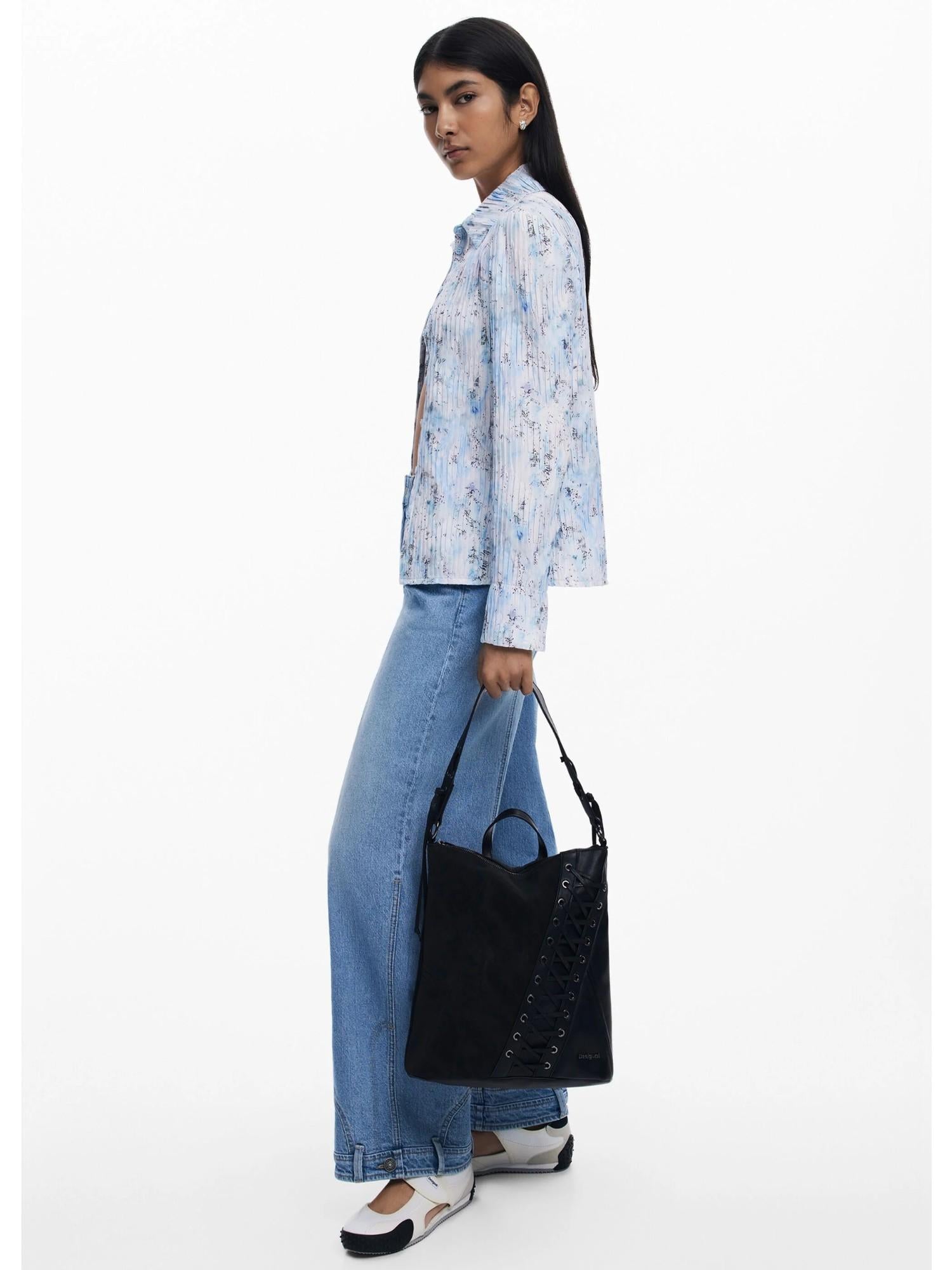 Desigual Zaino effetto pelle corsetto piccolo Donna Nero 25WAKP12 2000 DESIGUAL