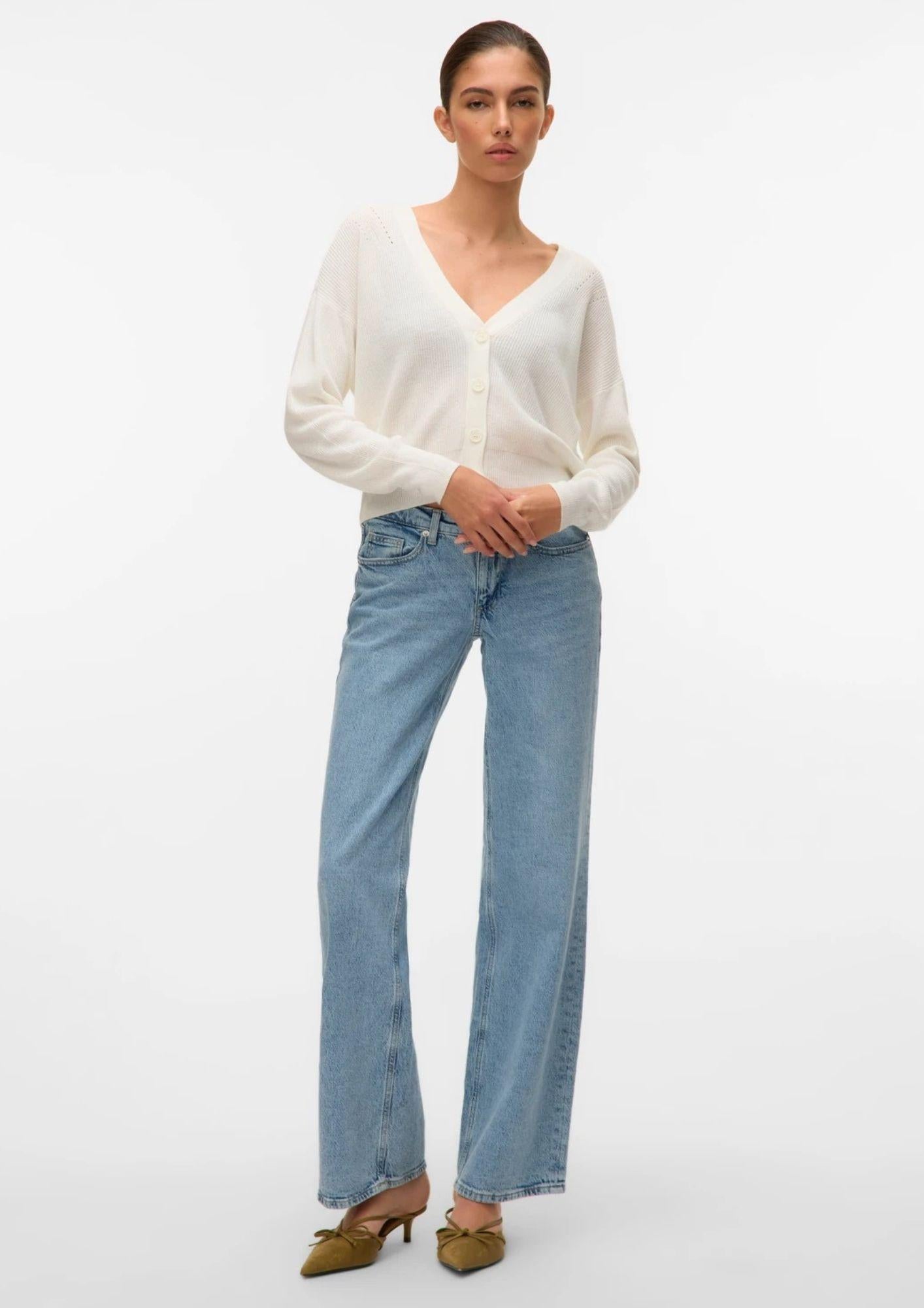 Vero Moda Cardigan Donna Newlexsun Bianco 10281878 Snow White VERO MODA