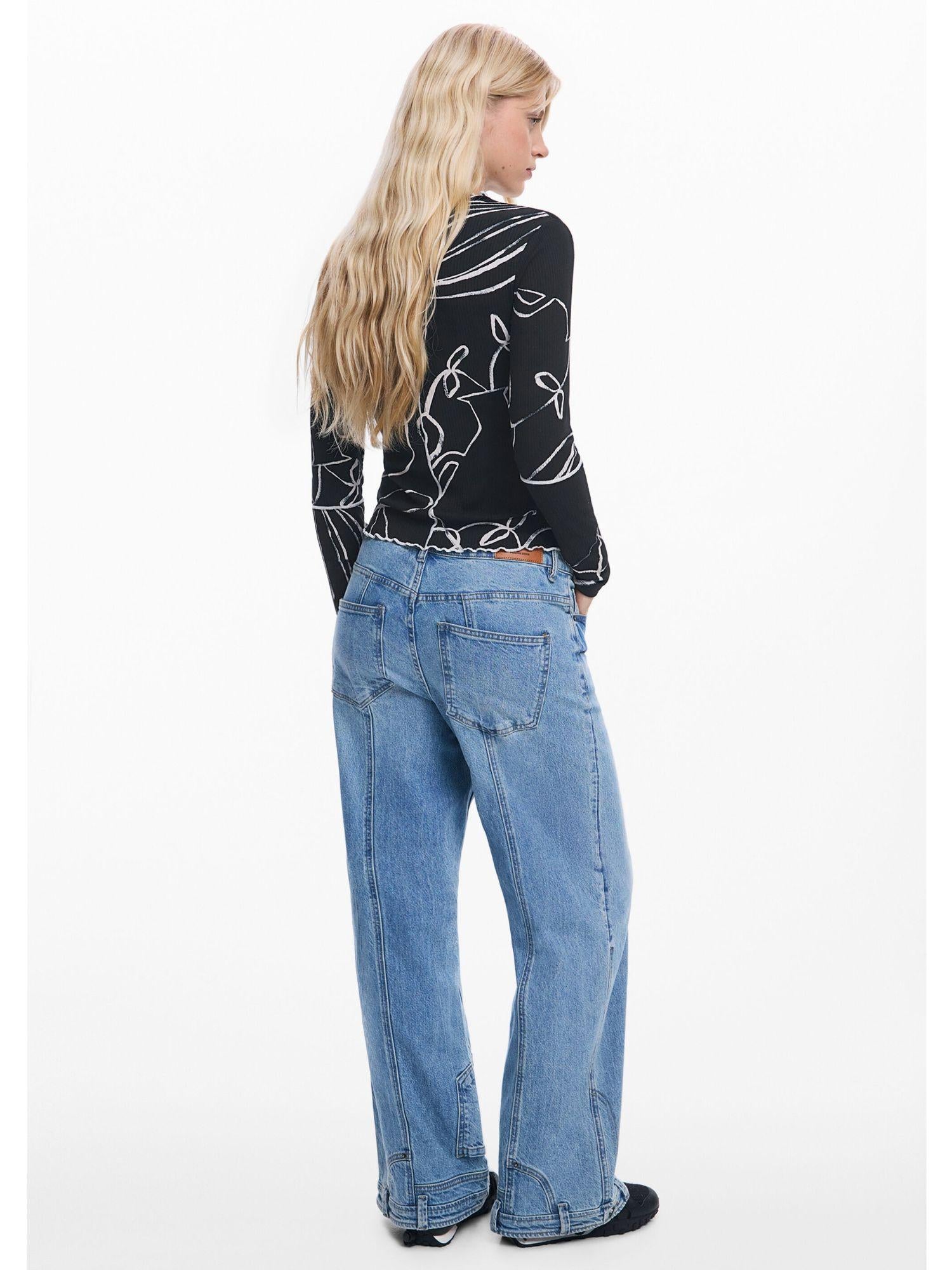 Desigual Maglietta silhouette vasi Donna Nero 25WWTK49 2000 DESIGUAL