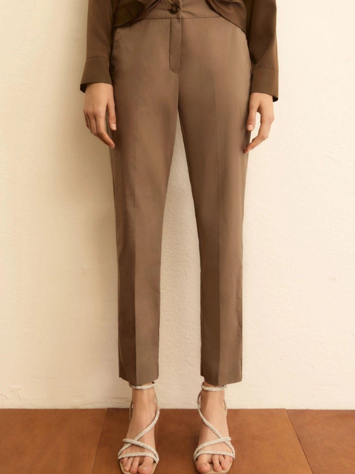 Emme Marella Pantalone Donna Emmsvelto Tortora 2615131122200 004 EMME MARELLA