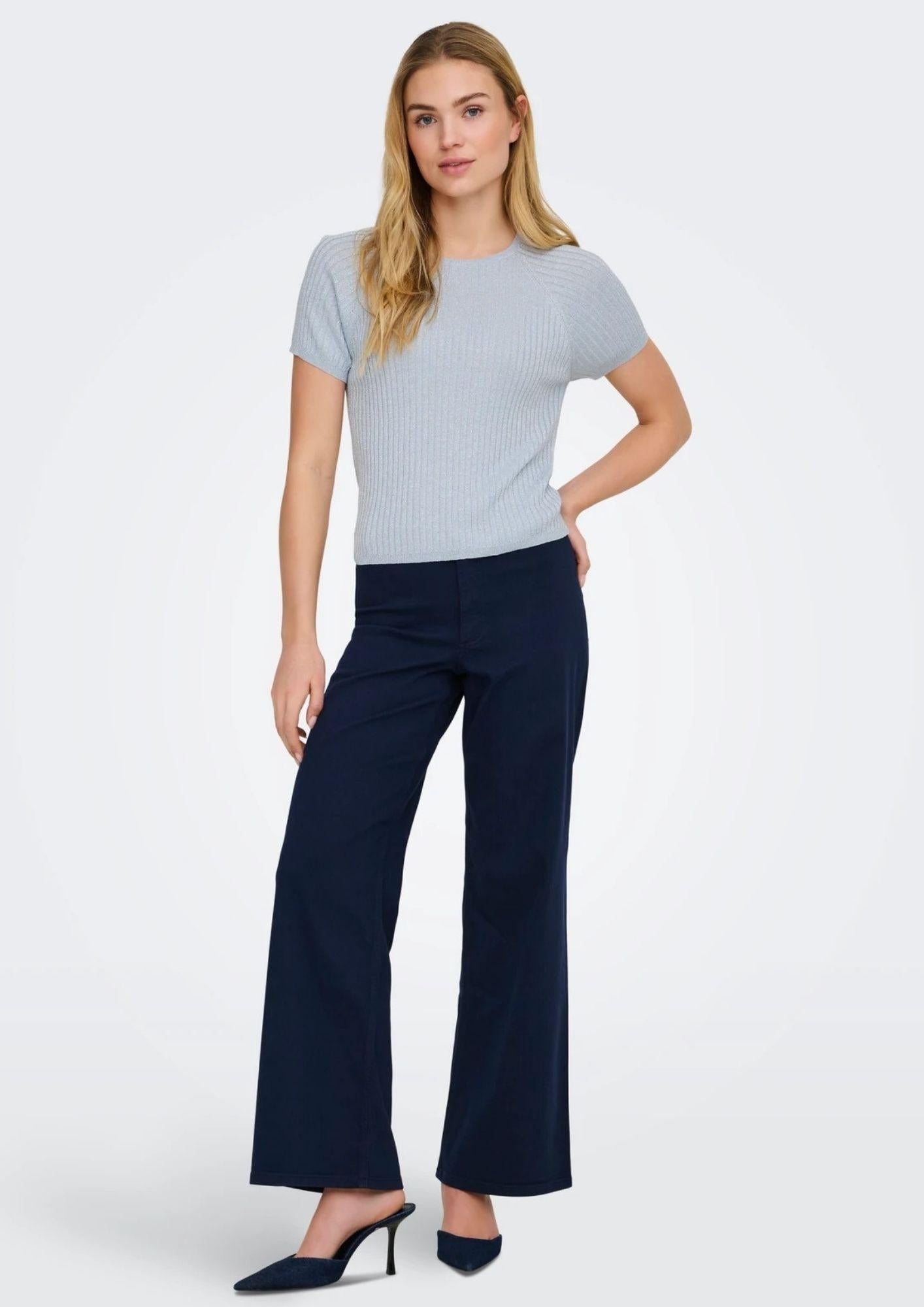 Jaqueline De Yong maglia Donna Bodilla Blu Cashmere 15334641 Cashmere Blue W. SILVER JACQUELINE DE YONG
