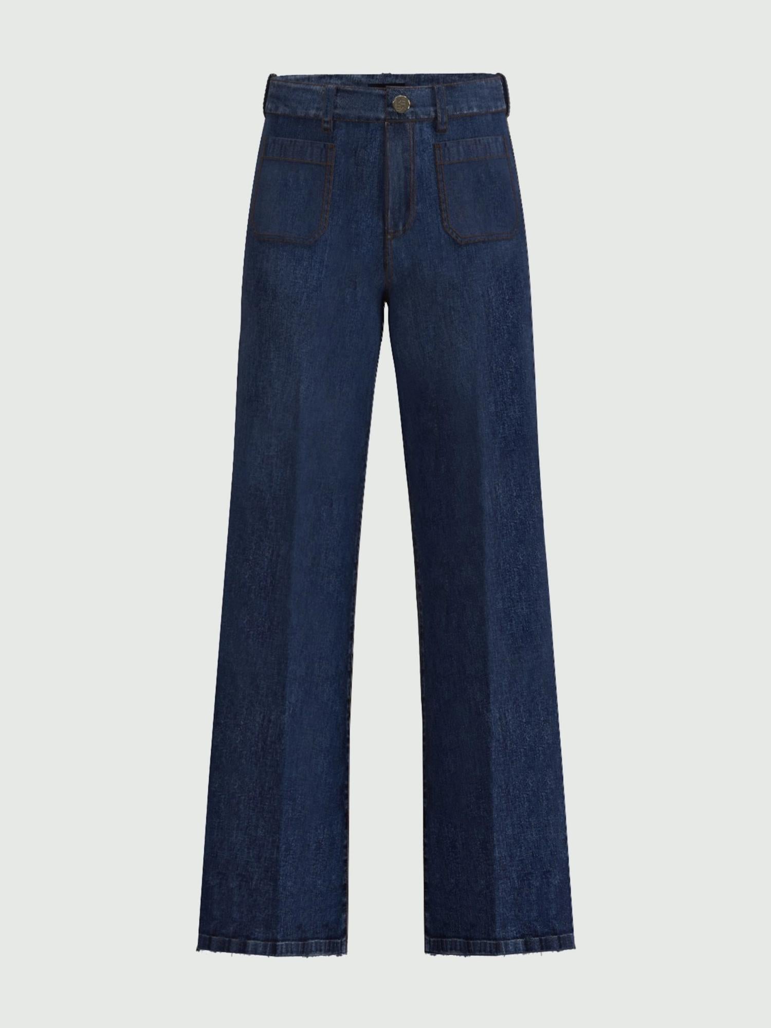 Emme Marella Jeans con tasche applicate Donna Palma Blu 2525186031200 002 EMME MARELLA