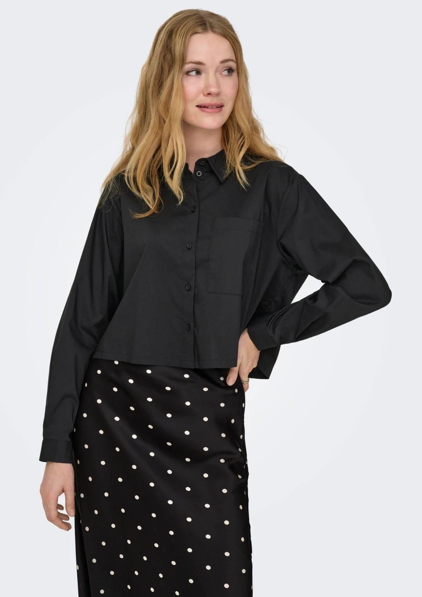 Jacqueline De Yong Camicia Donna Mio Nera 15363677 Black JACQUELINE DE YONG