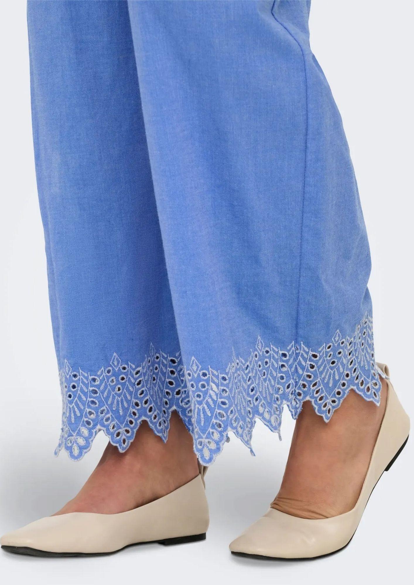 Only Pantalone Donna Paula Blu 15343184 Blue Bonnet ONLY