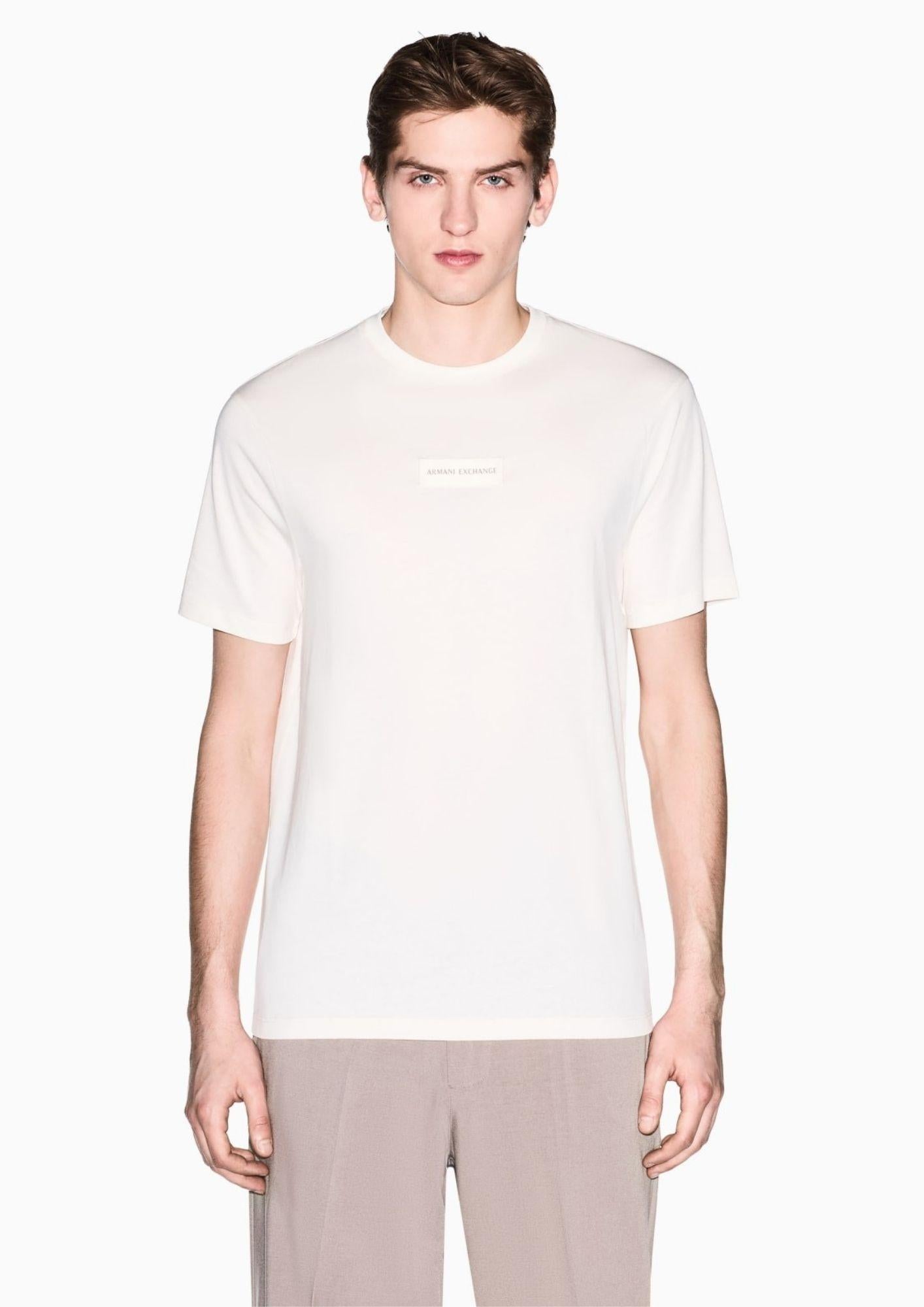 Armani Exchange T-Shirt Uomo Bianco Crema XM002471 AF10356 U1074 ARMANI EXCHANGE