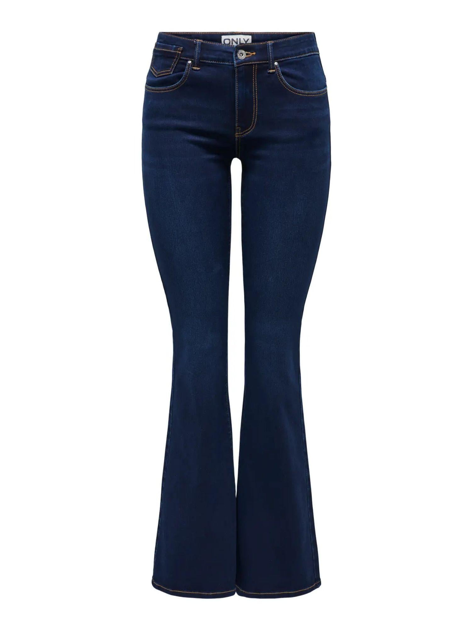 Only ONLREESE Jeans Flared Fit Donna Dark Blue Denim 15309845 Dark Blue Denim ONLY