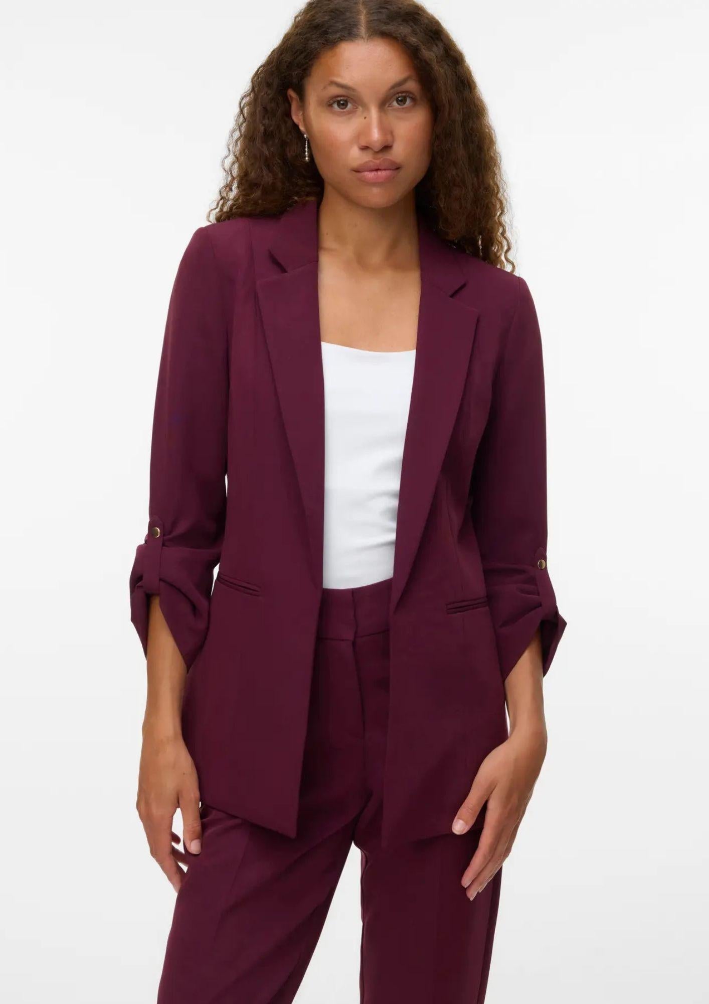 Vero Moda Giacca Donna Gloria Bordeaux 10329200 Winetasting GOLD BUTTON VERO MODA