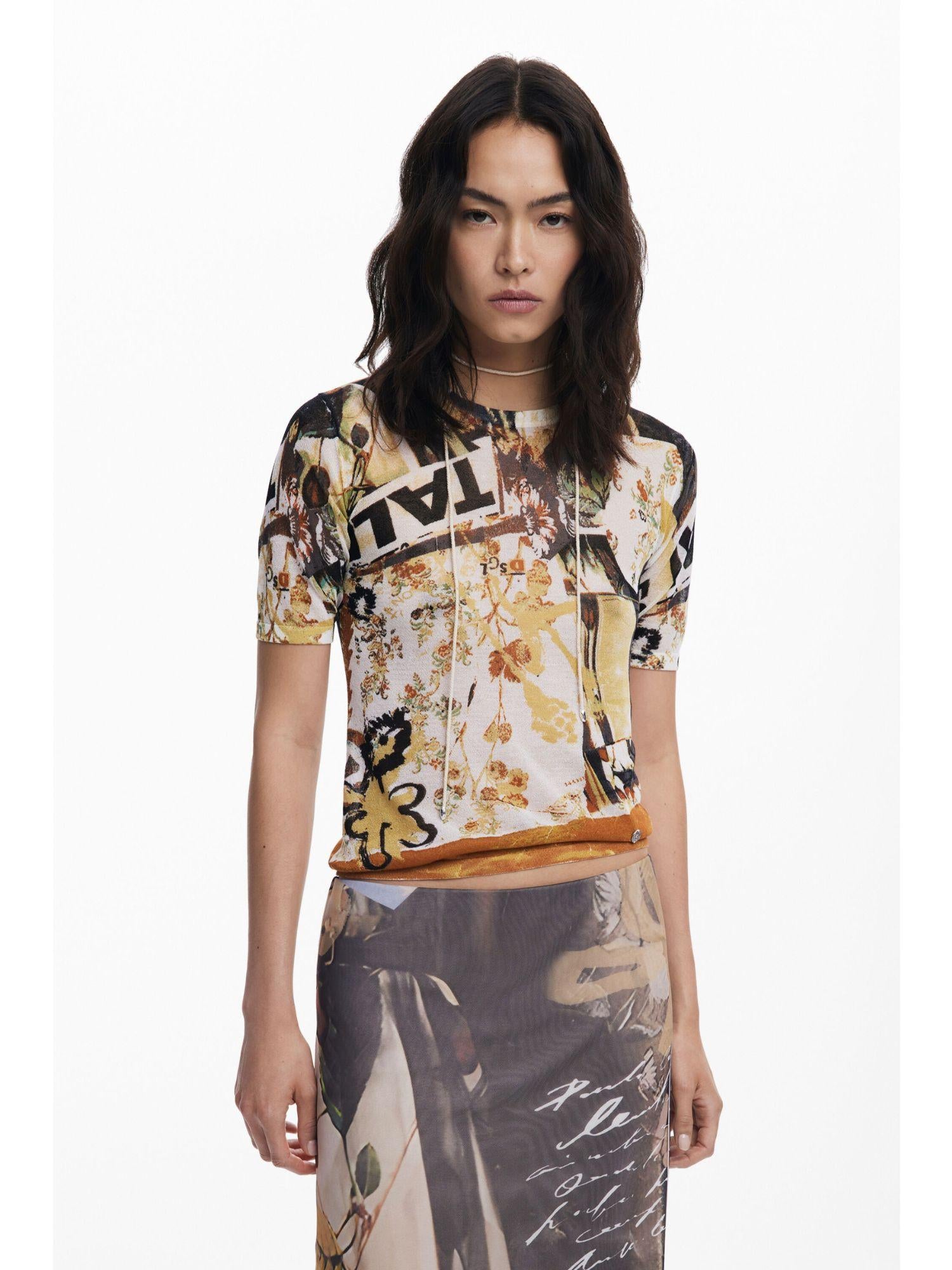 Desigual Gonna in tulle collage Donna 25WWFK05 2002 DESIGUAL