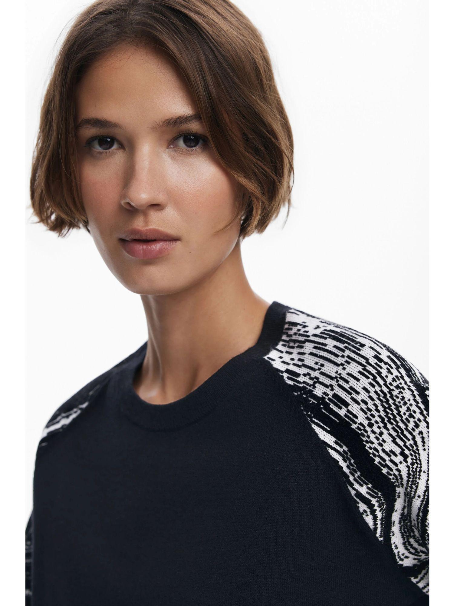 Desigual Maglione a maniche marmorizzate Donna Nero 25WWJF28 2000 DESIGUAL