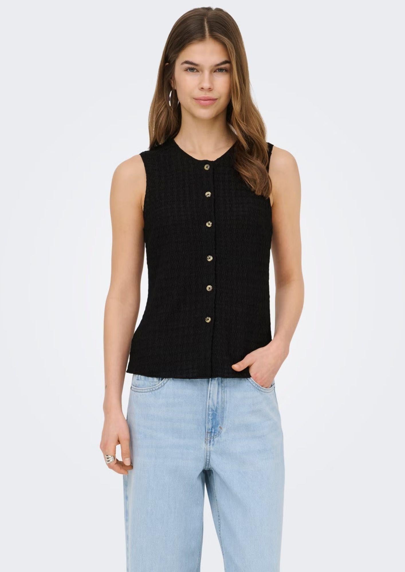 Only Top Donna Ilse Nero 15374601 Black ONLY