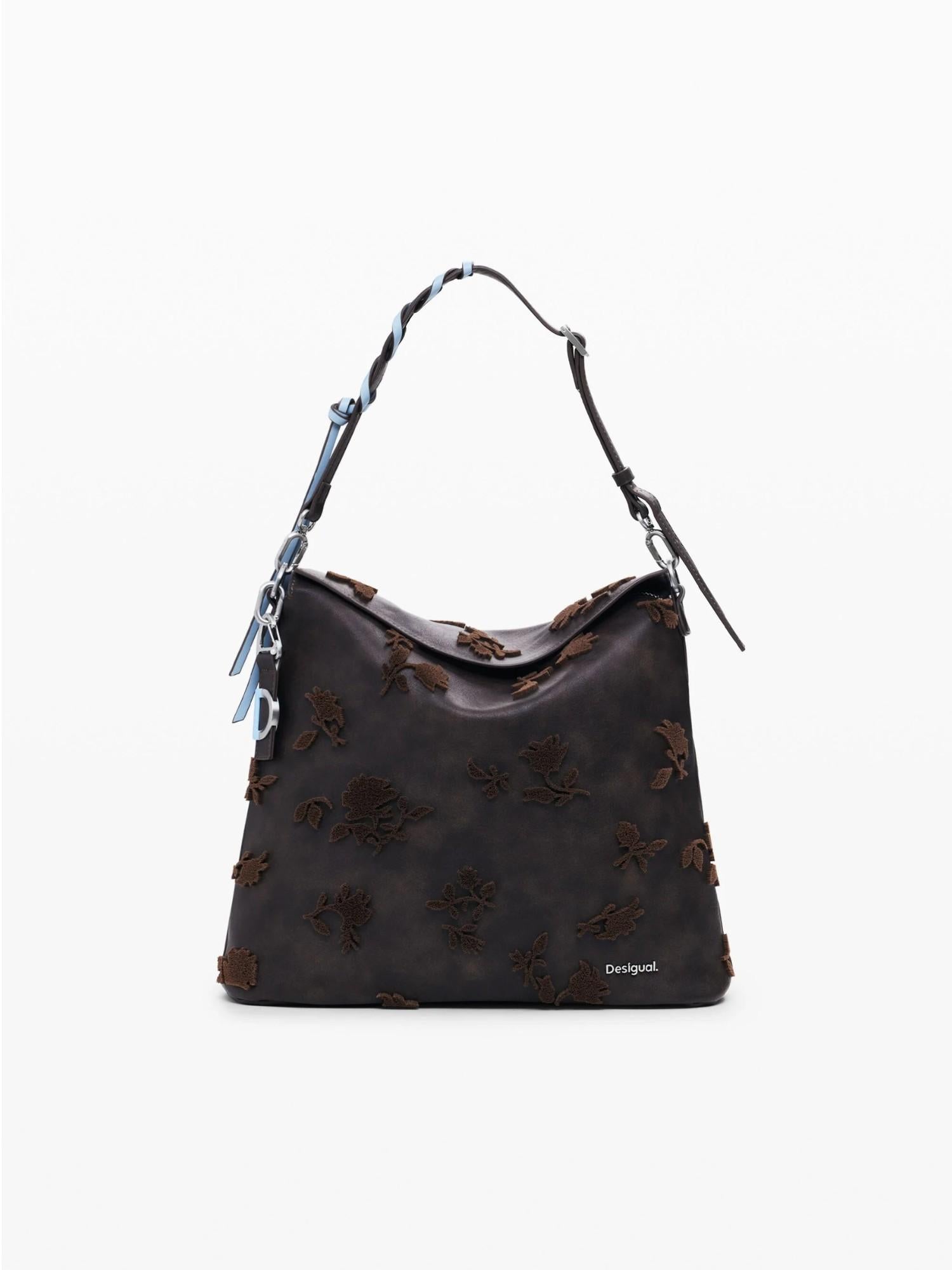 Desigual Zaino convertibile grande con flockati Donna Marrone 25WAKP16 6009 DESIGUAL