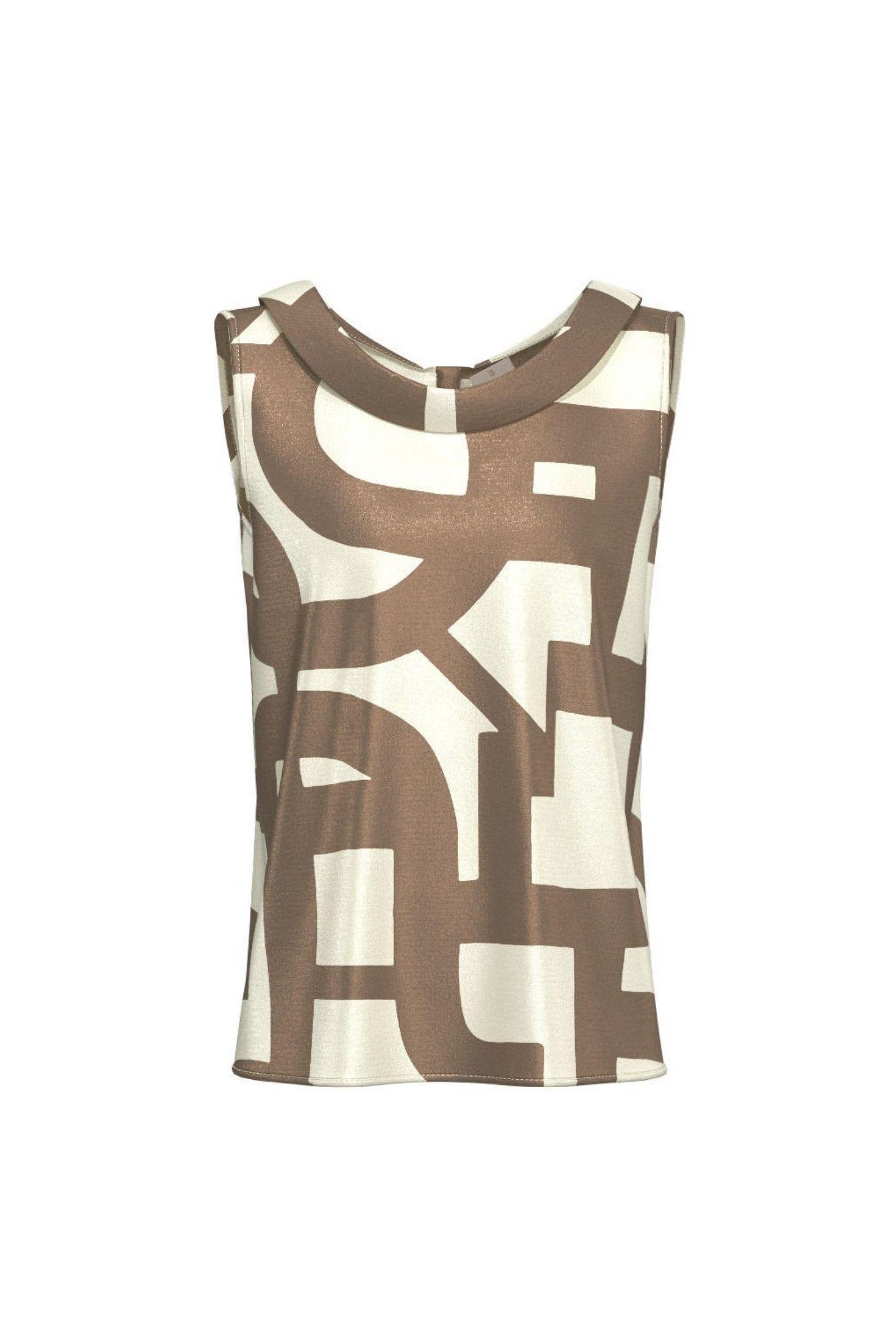 Emme Marella Top Donna Emmgommoso Tortora Geometrico 2615161142200 006 EMME MARELLA