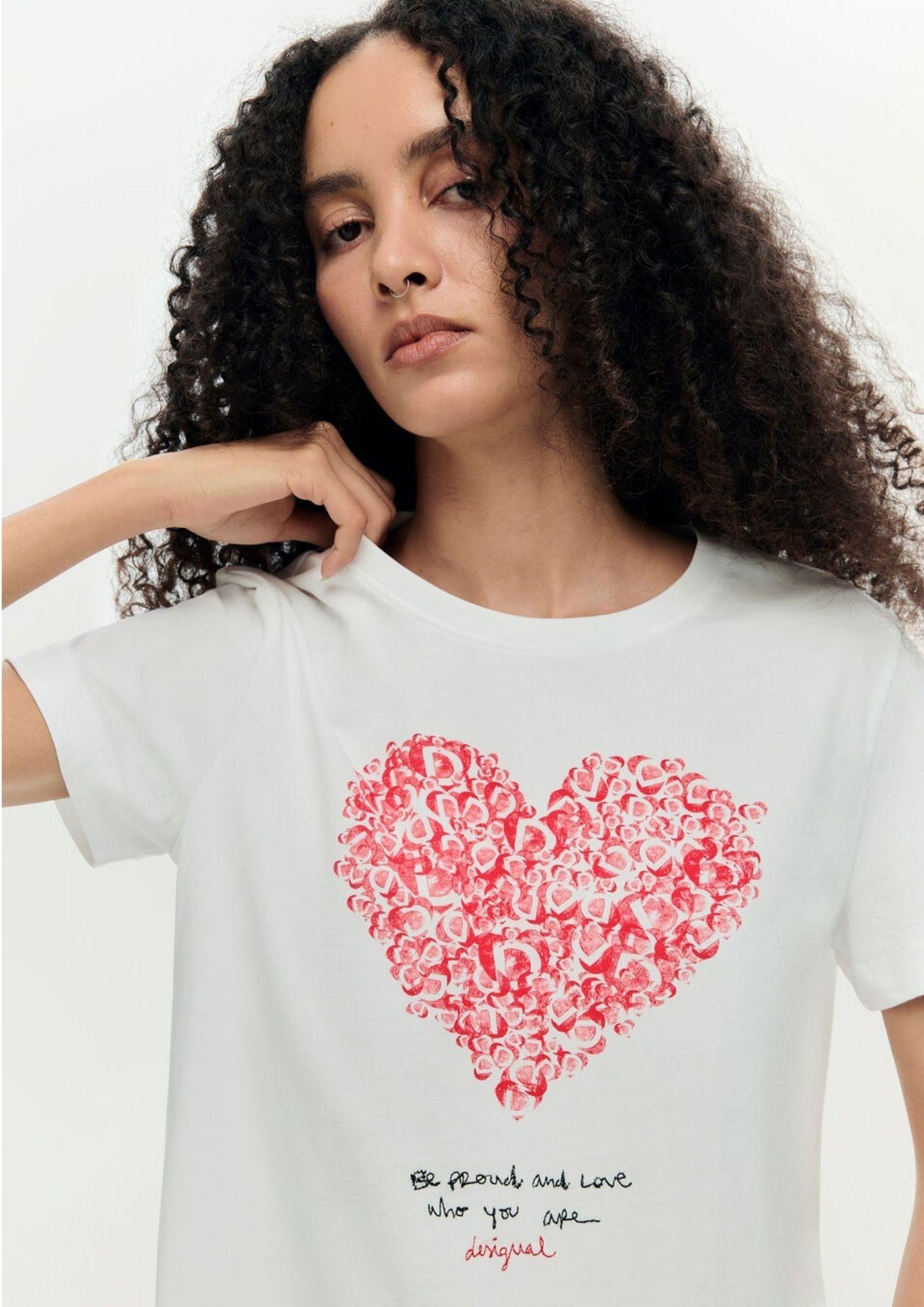 Desigual T-Shirt donna Cor Bianca 26SWTK06 1000 DESIGUAL