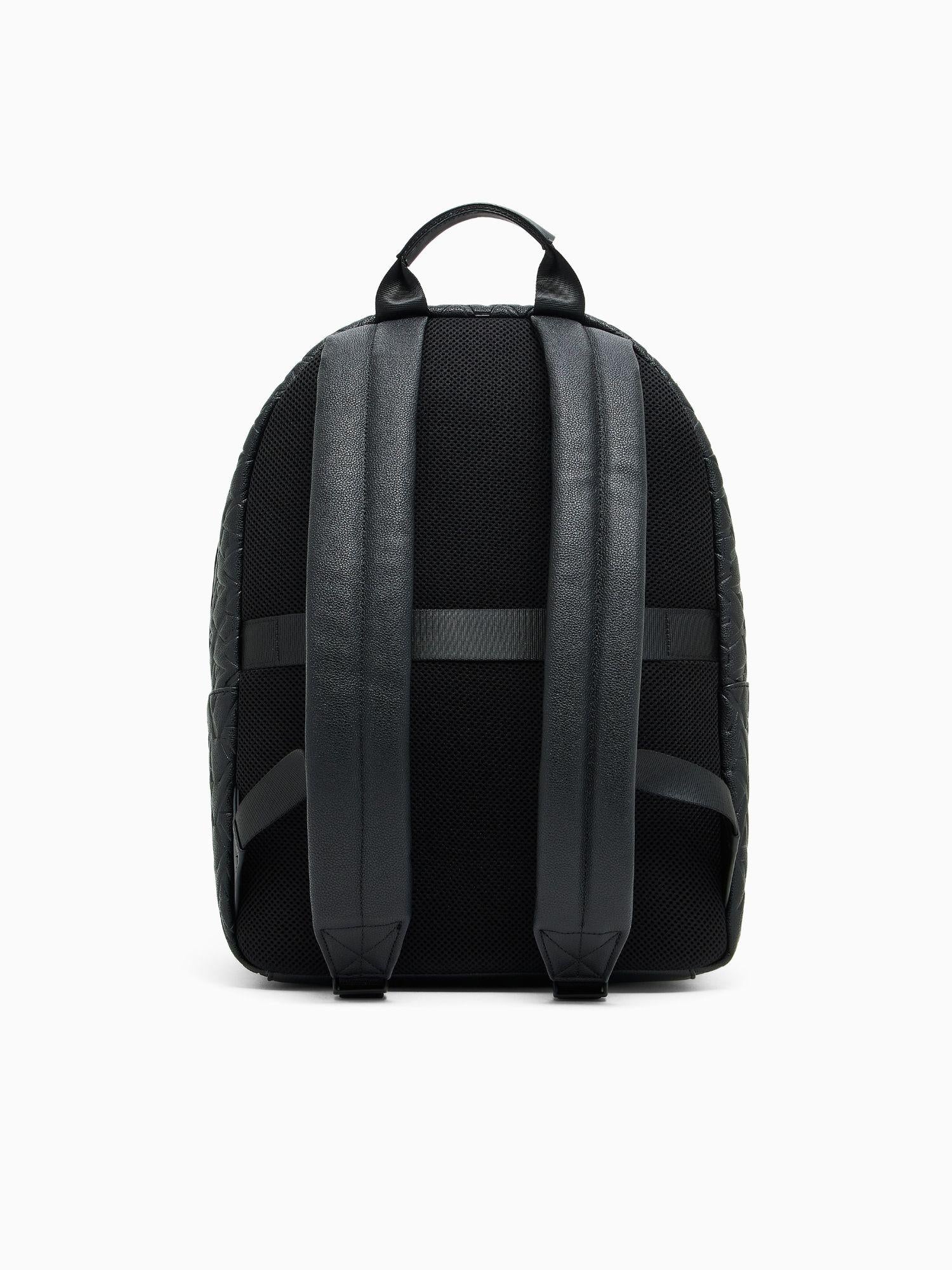 Armani Exchange Zaino con logo allover in tessuto riciclato ASV Nero XM000237 AF12133 UC001 ARMANI EXCHANGE