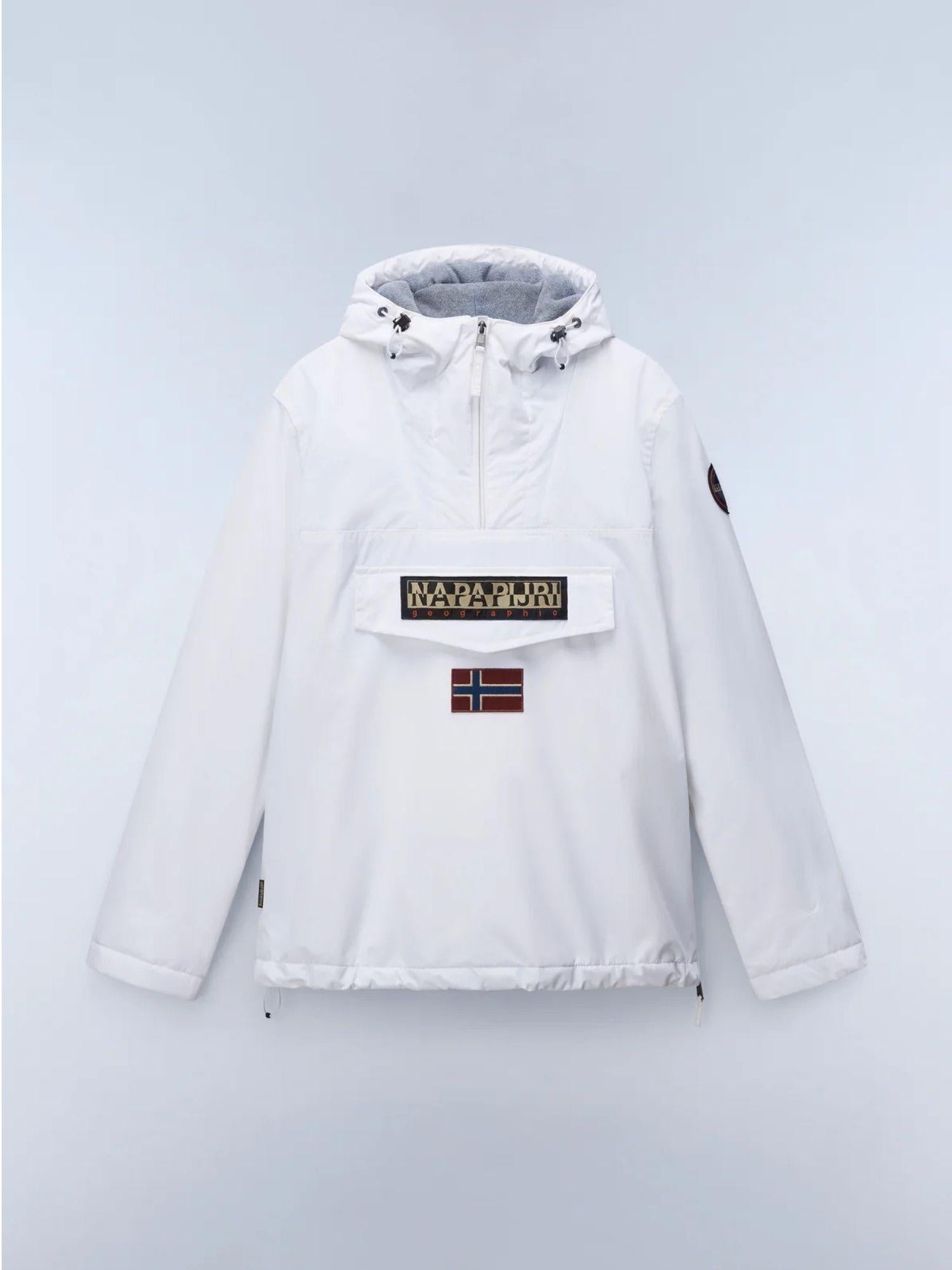 Napapijri Giacca Anorak Invernale Uomo Rainforest Grigio Chiaro NP0A4GMC 002 NAPAPIJRI