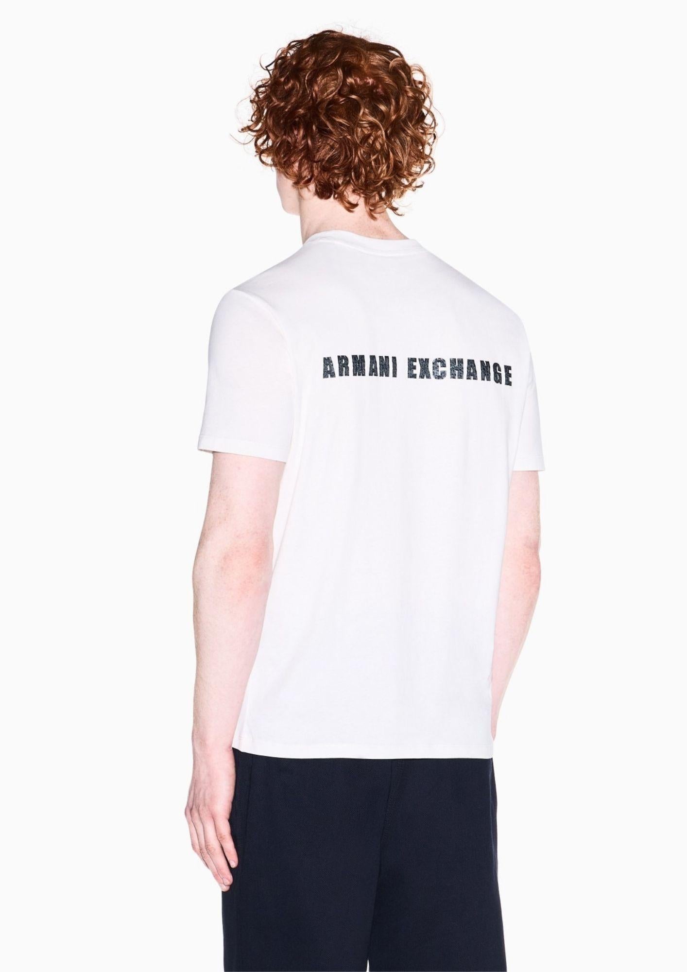 Armani Exchange T-Shirt Uomo Bianco Crema XM002509 AF10358 U1074 ARMANI EXCHANGE