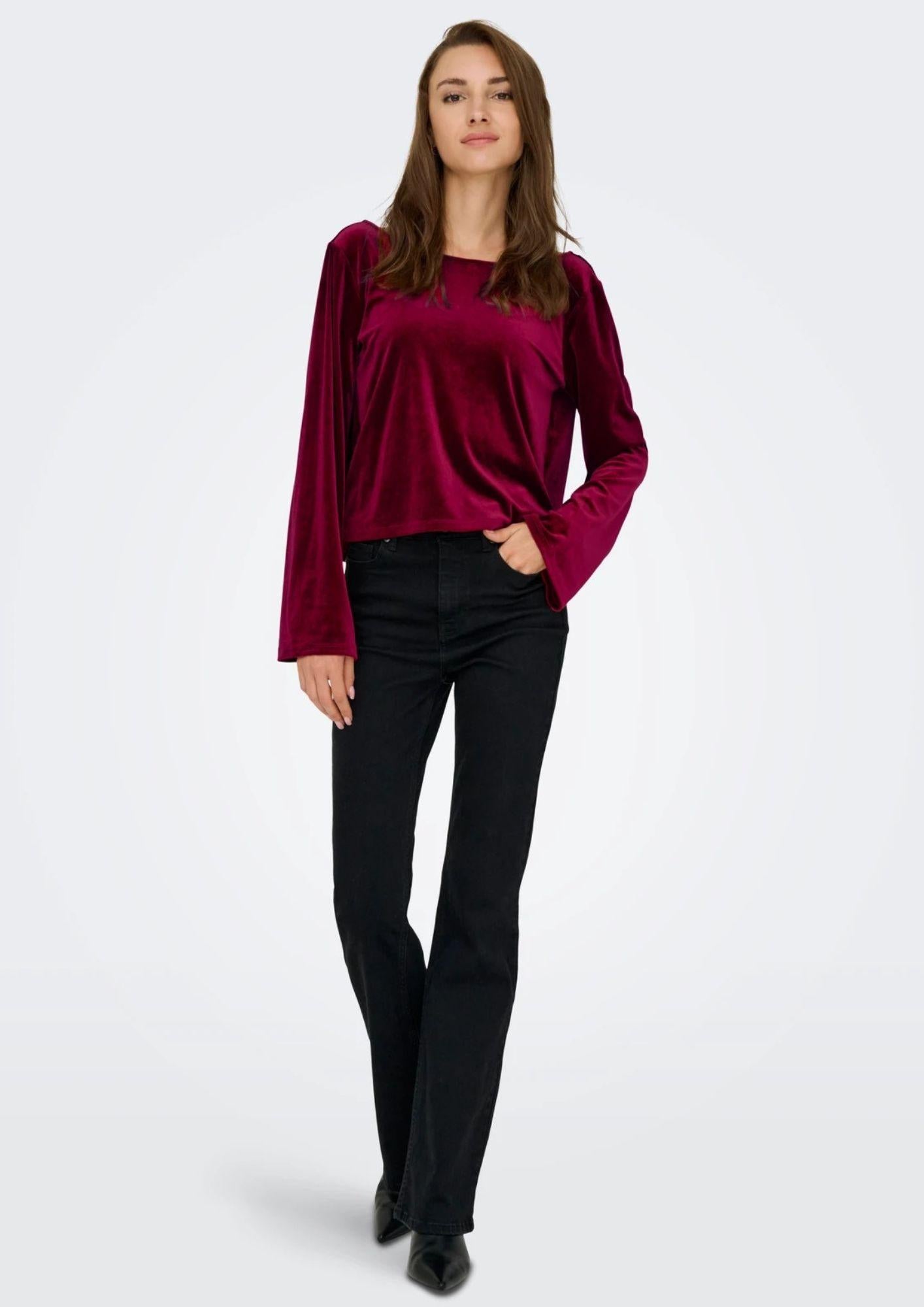 Jacqueline De Yong Maglia Donna Victory Bordeaux 15363518 Winetasting BOW JACQUELINE DE YONG