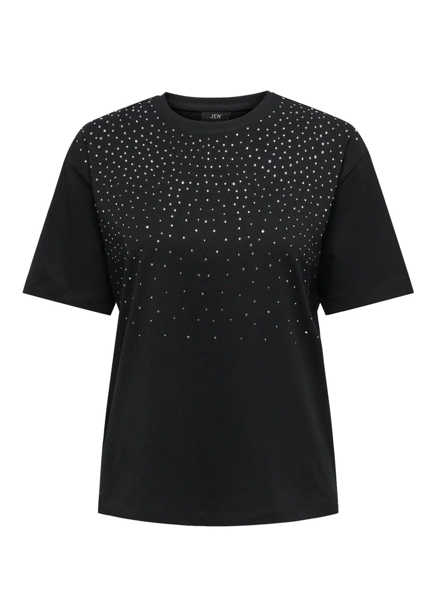 Jacqueline De Yong T-Shirt Donna Smilla Nera 15359986 Black STONES JACQUELINE DE YONG