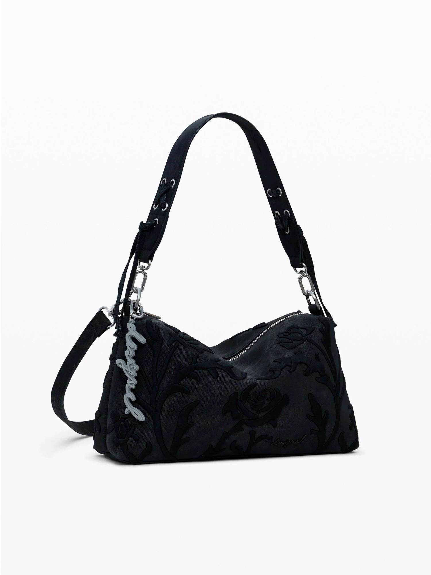 Desigual Borsa media con incisioni 3D Donna Nero 25WAXP41 2000 DESIGUAL