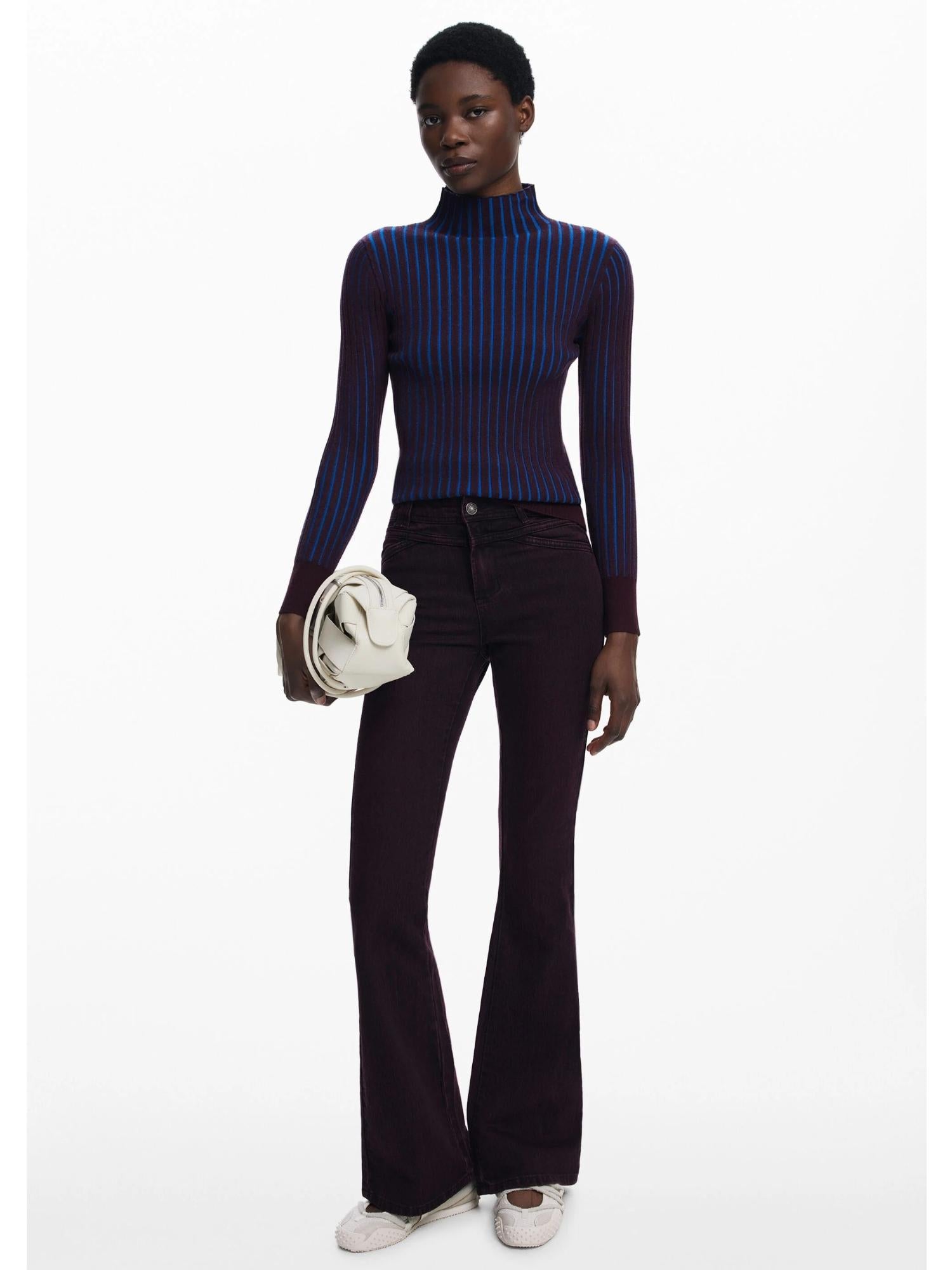 Desigual Jeans a zampa bordeaux Donna 25WWDD19 3006 DESIGUAL