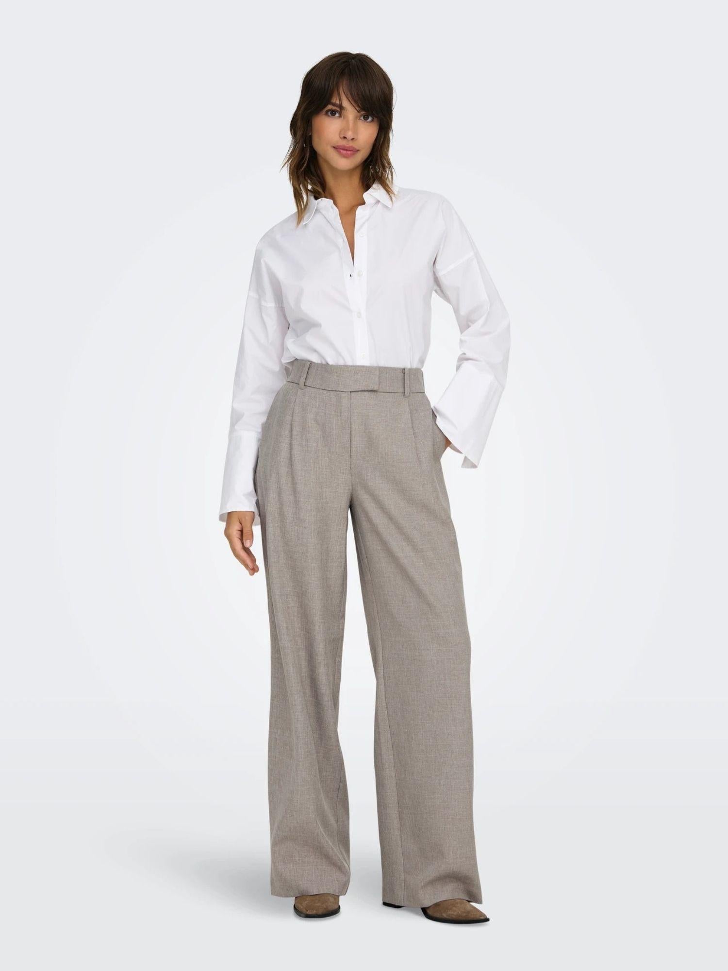 Only Pantaloni Donna Fungi Straight Fit Onllinda 15336761 Fungi MELANGE ONLY