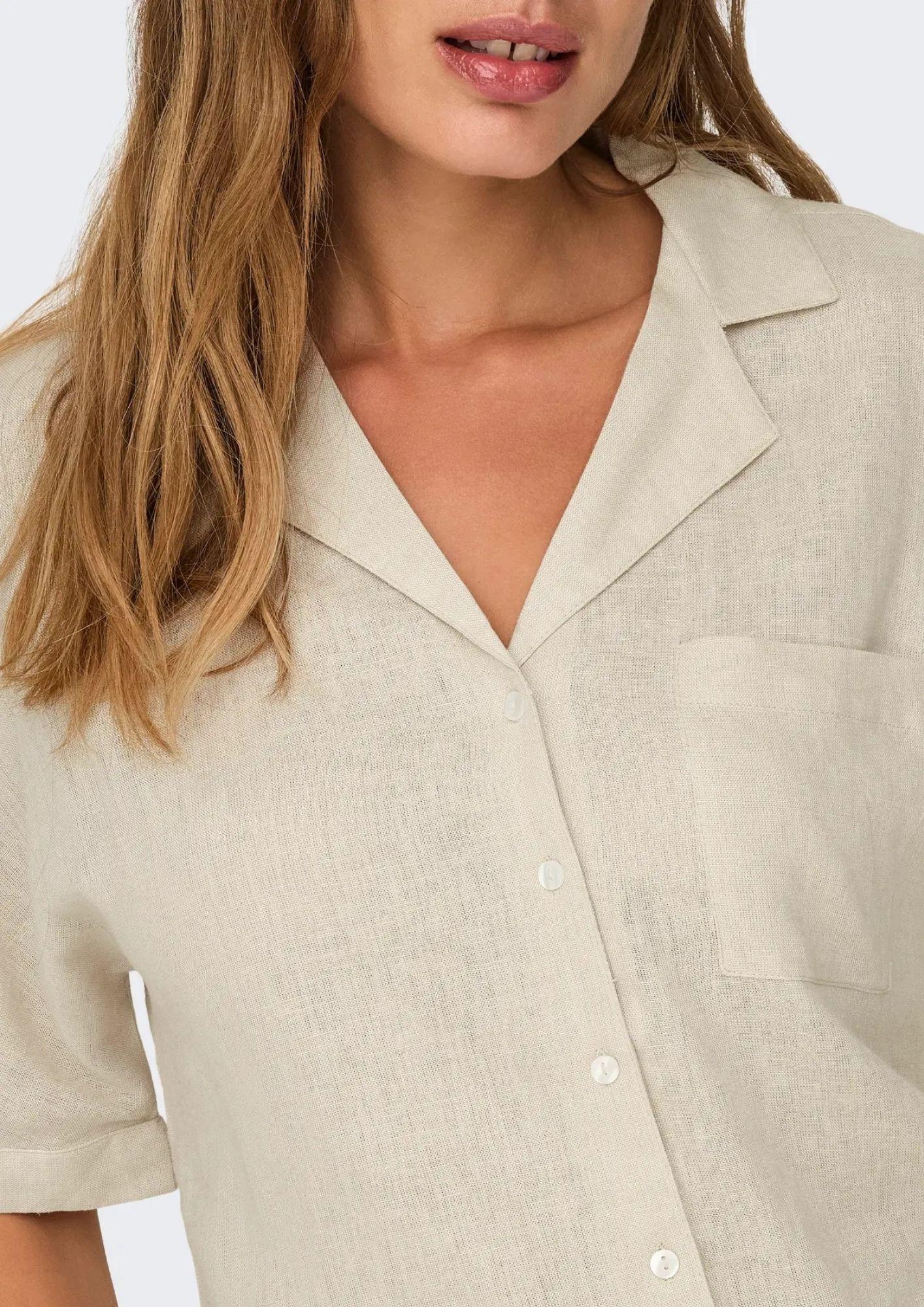 Only Camicia Donna Bruxelles Grigio Luna 15314215 Moonbeam ONLY