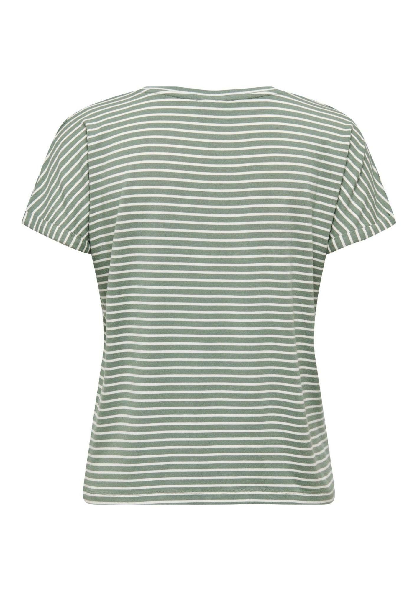Jacqueline De Yong Top Donna Sissi Bianco e Verde 15325267 Sea Spray CLOUD DANCER JACQUELINE DE YONG