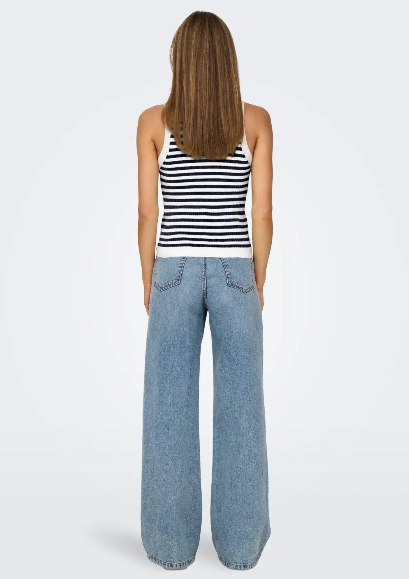 Jacqueline De Yong Canotta Donna Aya Bianca e Blu 15287501 Cloud Dancer SKY CAPTAIN JACQUELINE DE YONG