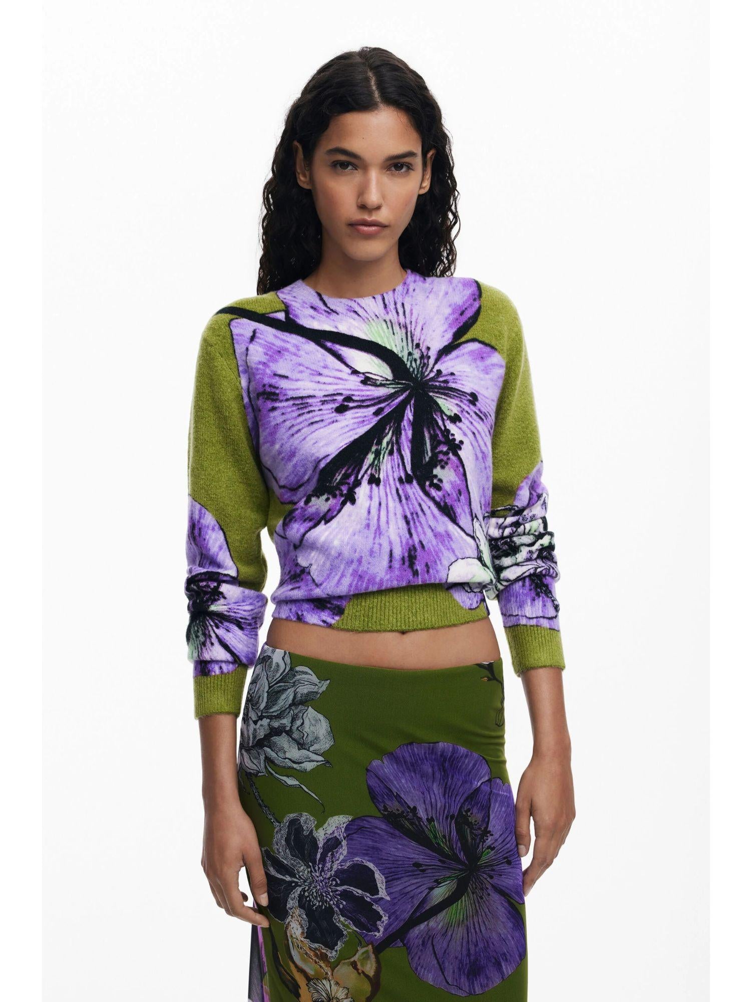 Desigual Gonna disegnata da Mr. Christian Lacroix Donna Verde 25WWFK03 4010 DESIGUAL