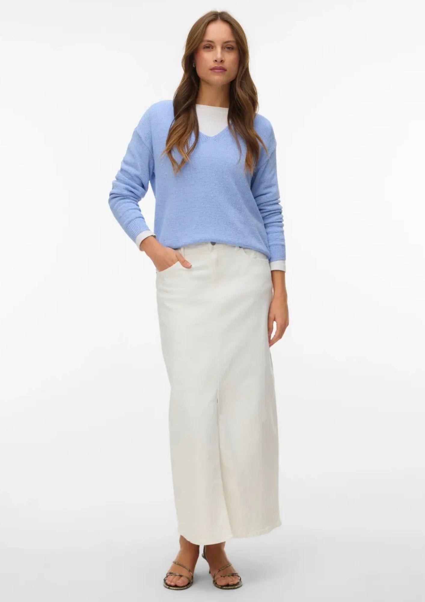 Vero Moda Pullover Donna Charity Blu Brunnera 10340124 Brunnera Blue VERO MODA