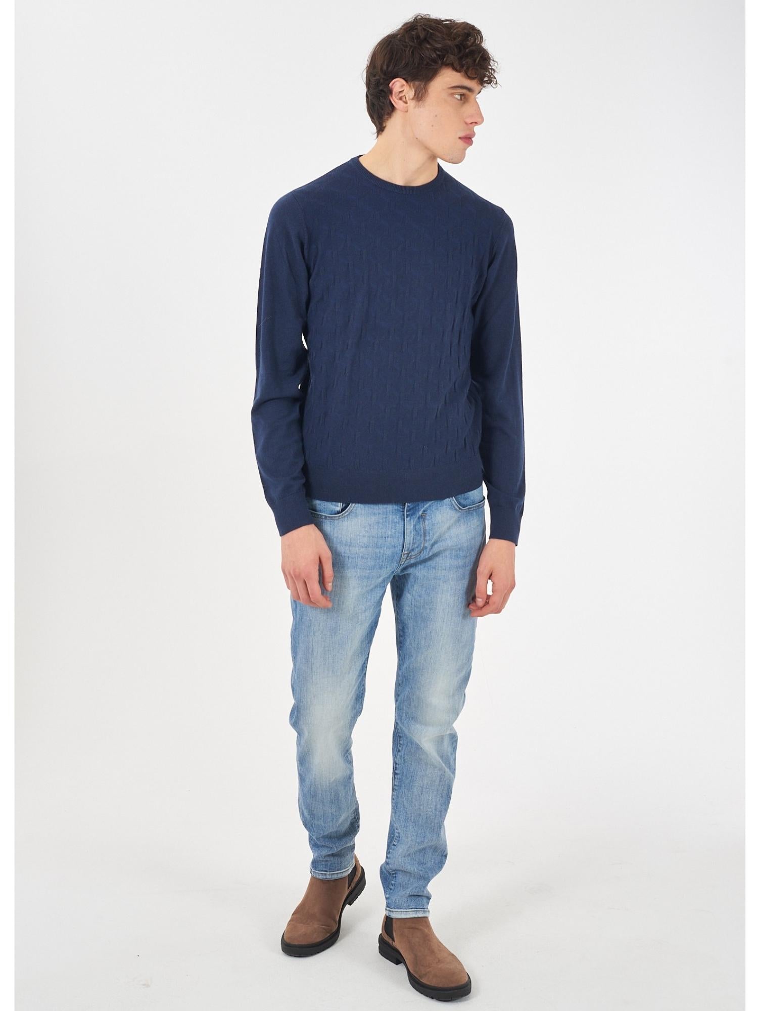 Yes Zee Maglia Girocollo Uomo Blu M861 HL00 0713 YES ZEE