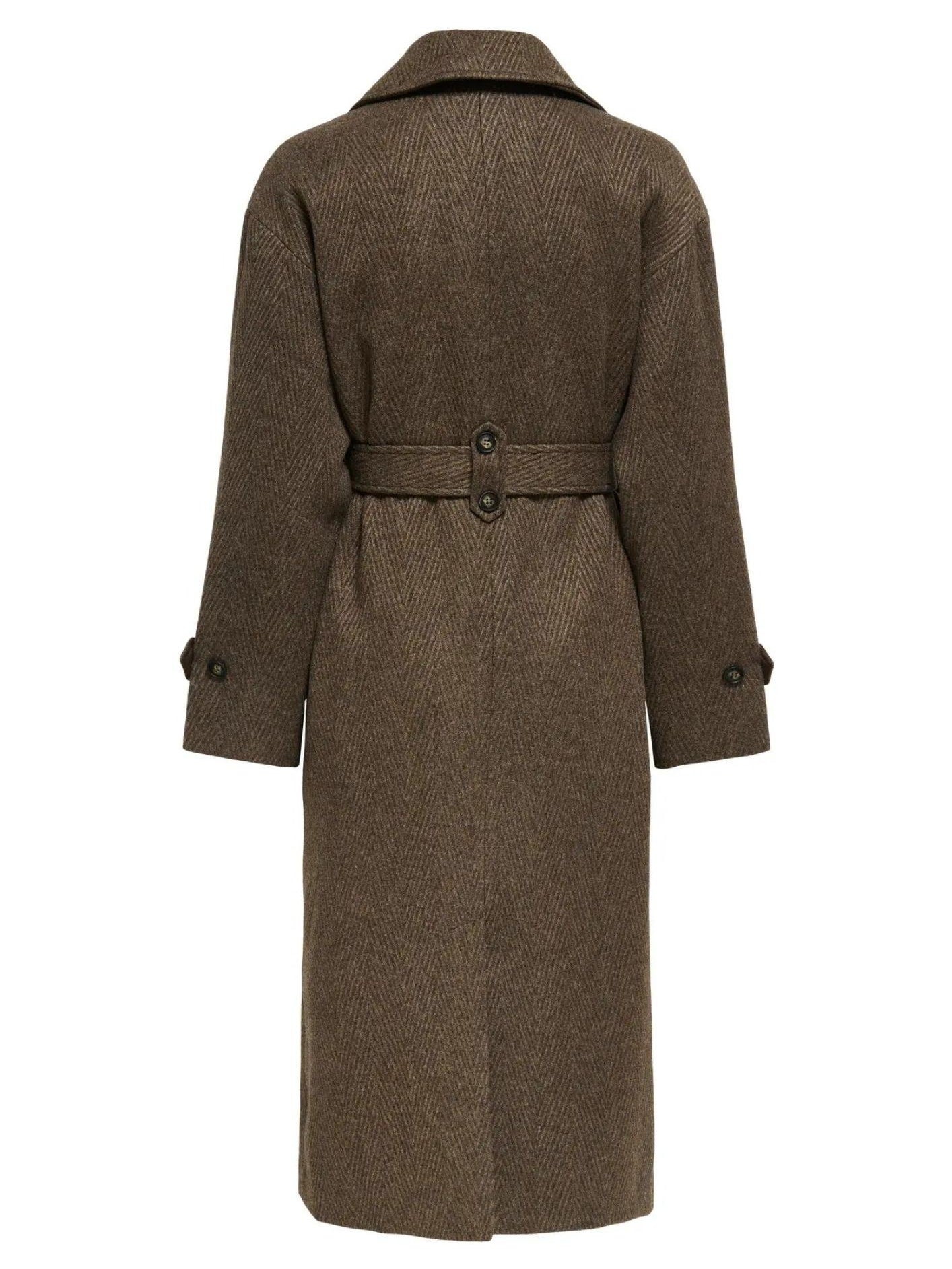 Only Cappotto Donna Gina Marrone 15353049 Seal Brown ONLY