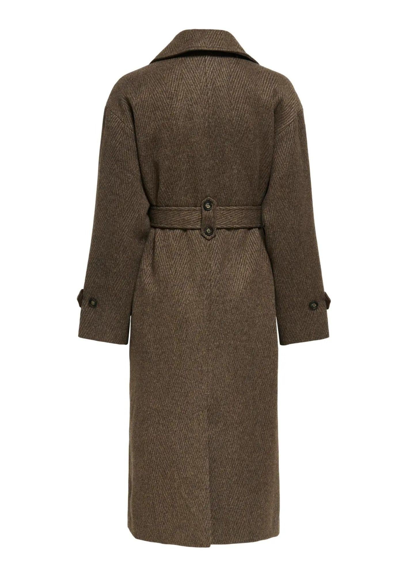 Only Cappotto Donna Gina Marrone 15353049 Seal Brown ONLY