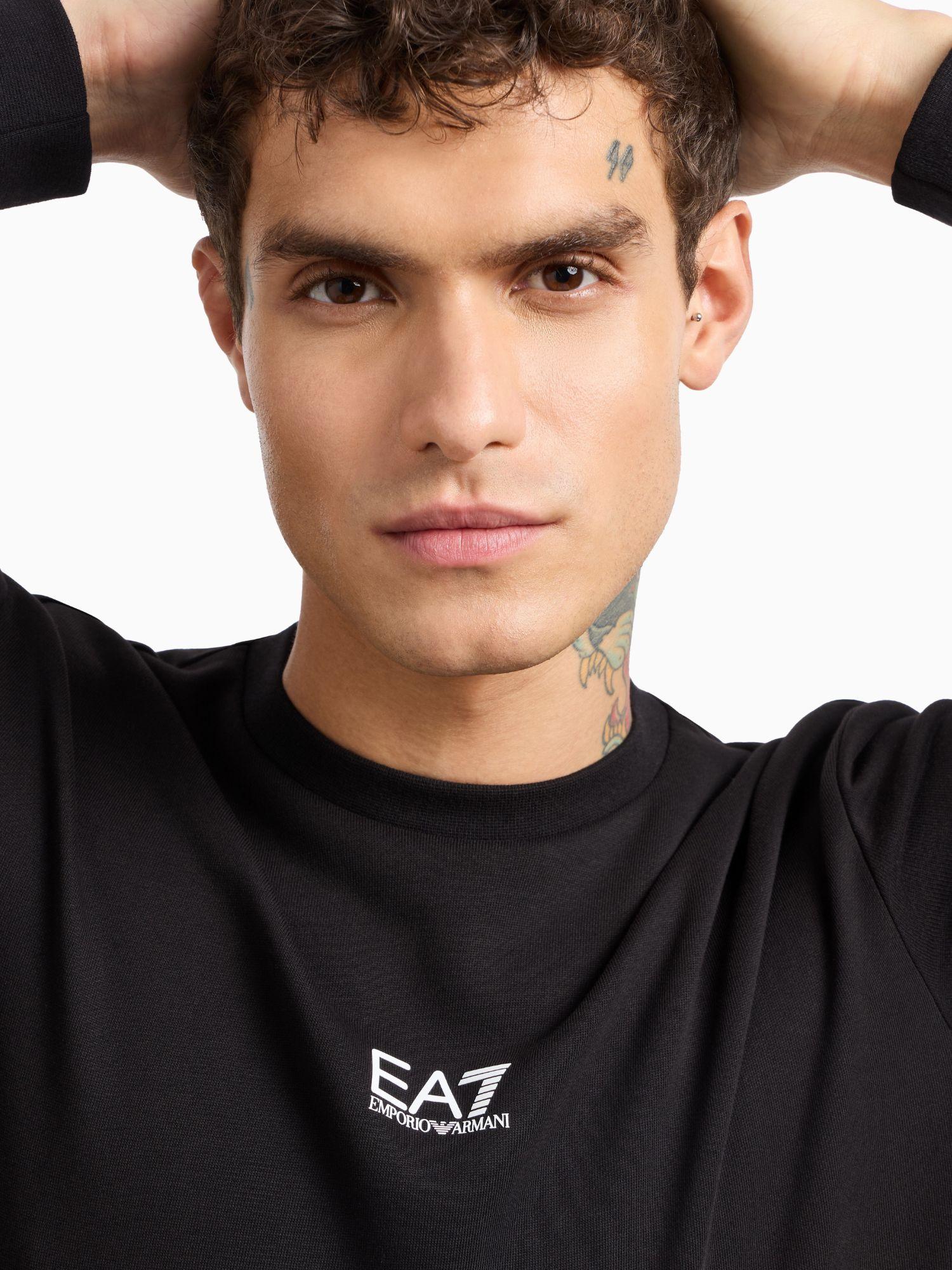 EA7 Emporio Armani Tuta Uomo Core Identity In Misto Cotone Nero 8NPV66 PJVTZ 1200 EA7 EMPORIO ARMANI