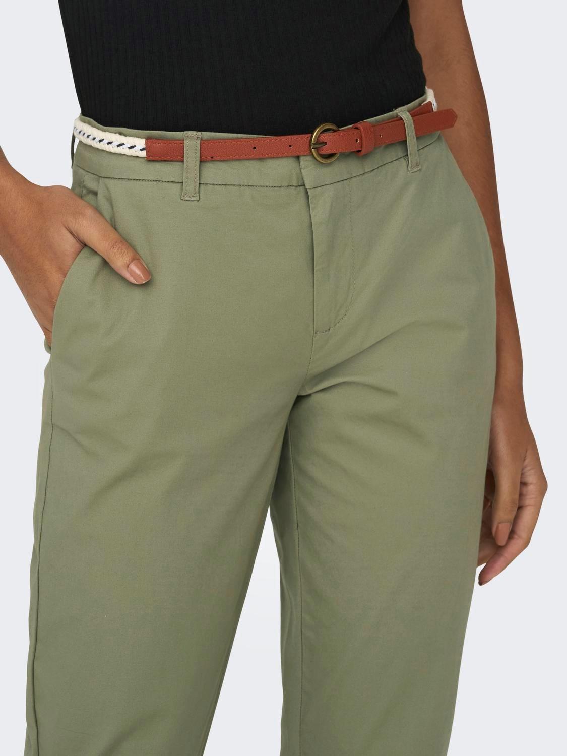 Only Pantalone Donna Biana Verde Oliva 15218519 Smokey Olive ONLY