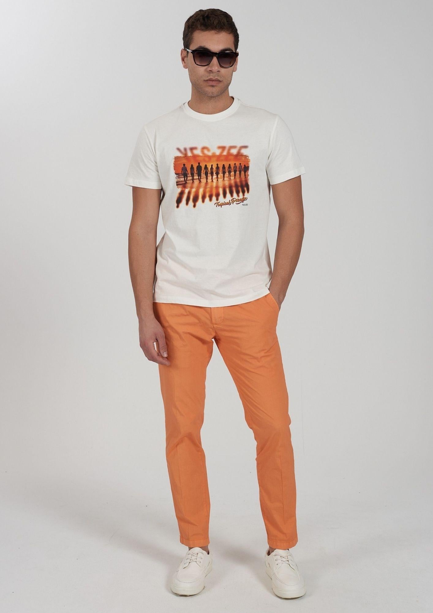 Yes Zee T-Shirt Uomo Bianca T727 SG04 0127 YES ZEE