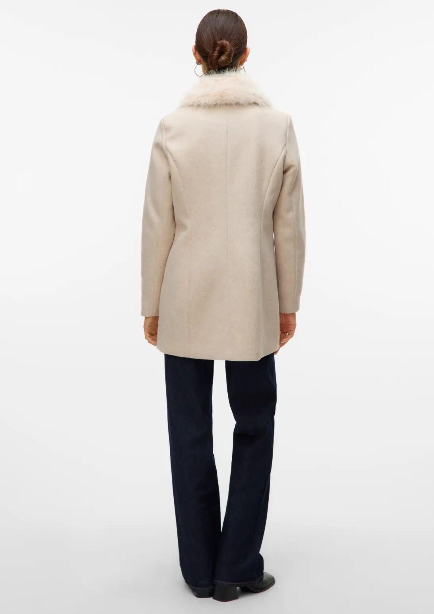 Vero Moda Giacca Invernale Donna Autumn Beige 10331559 Oatmeal MELANGE VERO MODA