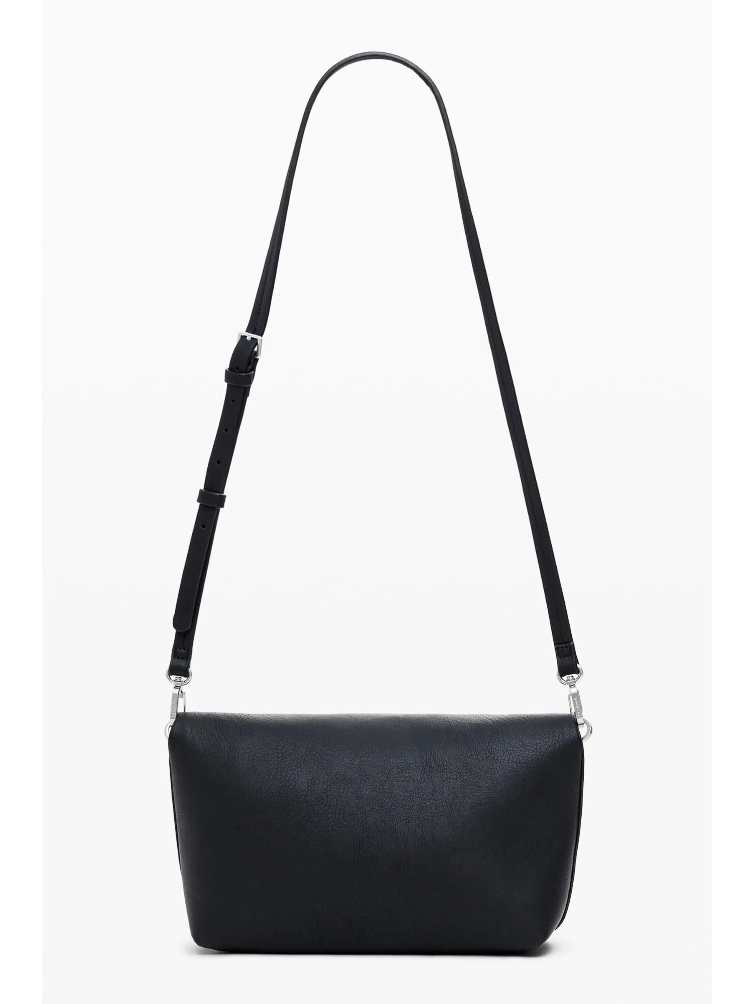 Desigual Borsa con logo 3D a patta media Donna Nero 25WAXPAL 2000 DESIGUAL