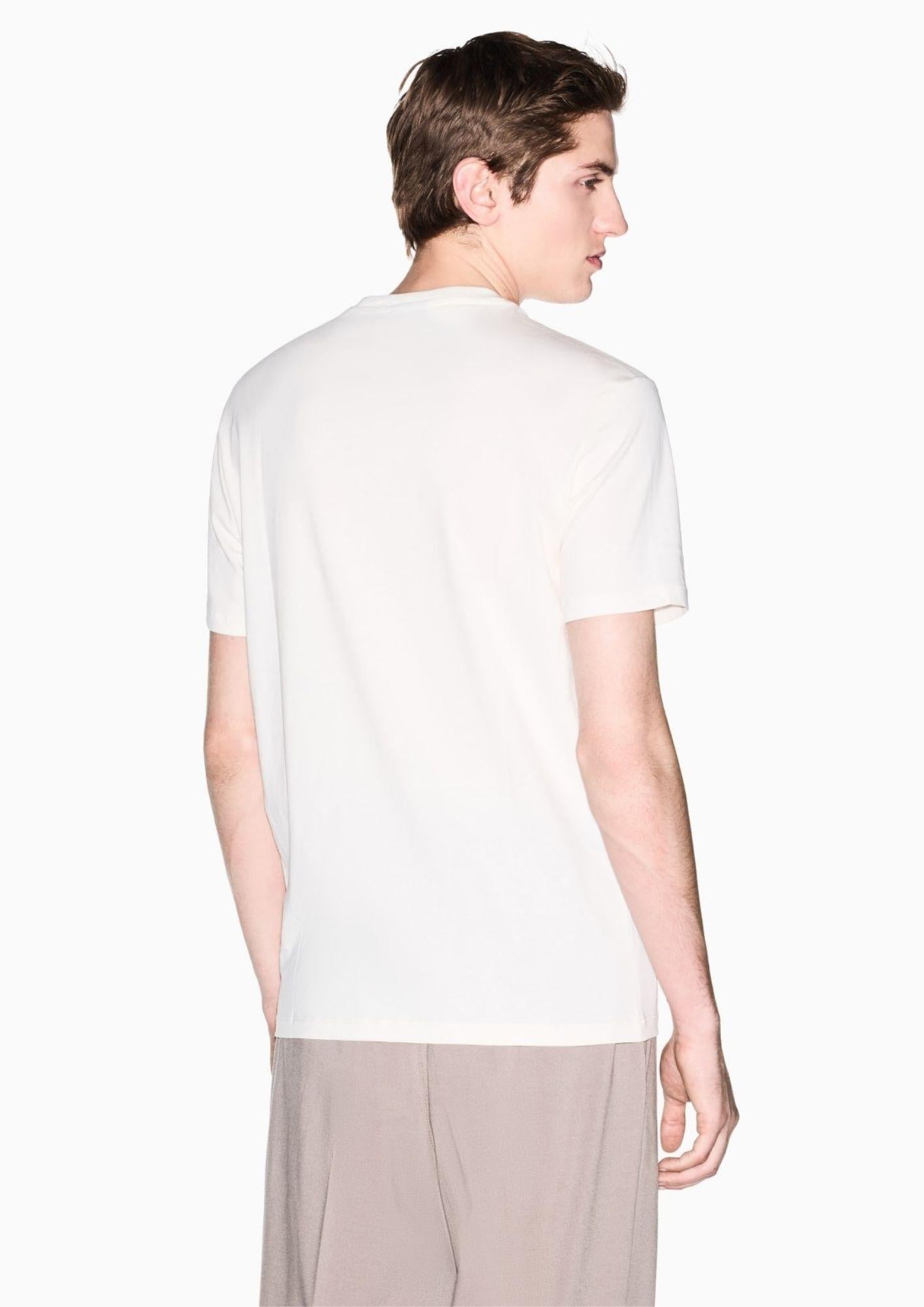 Armani Exchange T-Shirt Uomo Bianco Crema XM002471 AF10356 U1074 ARMANI EXCHANGE