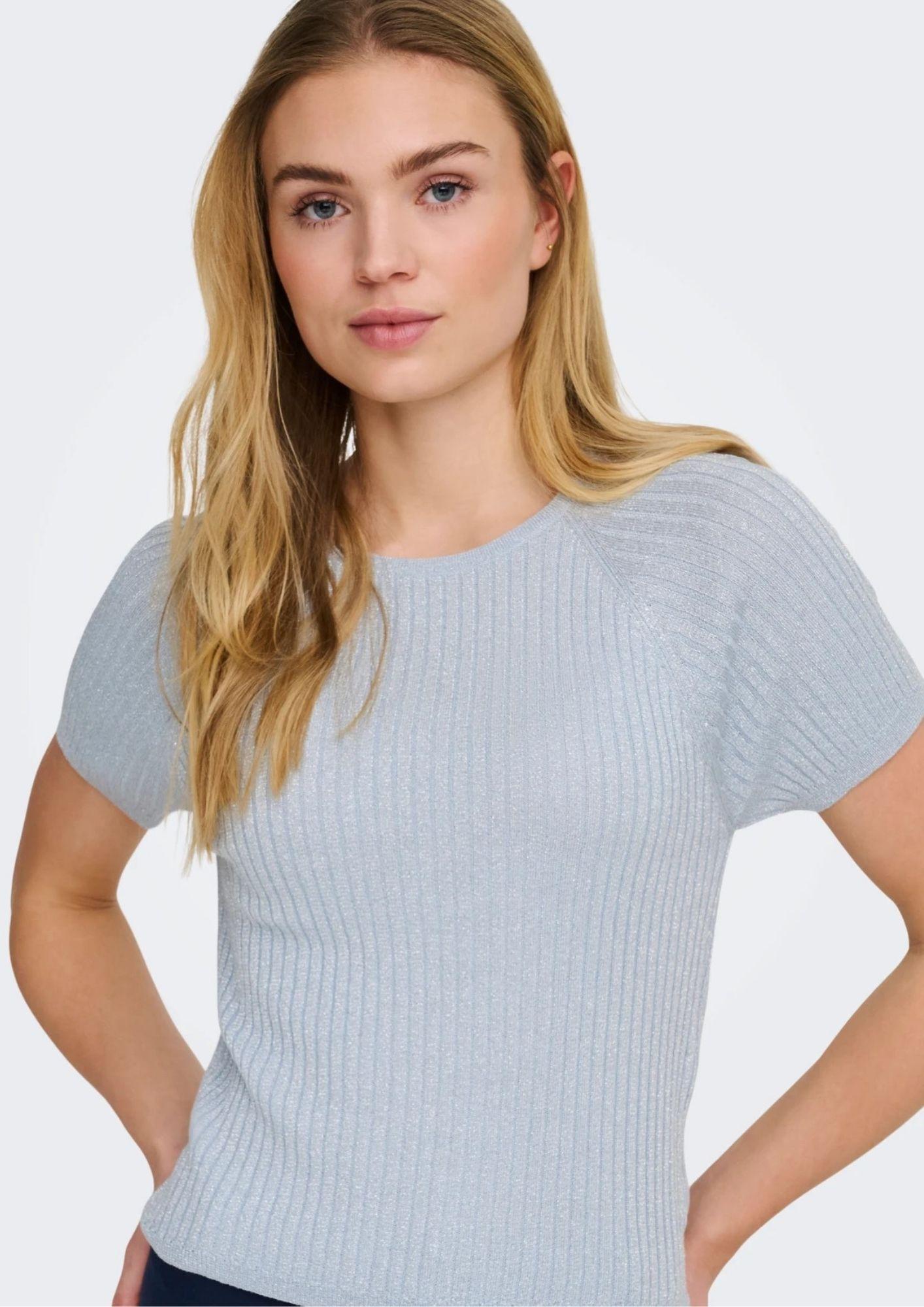 Jaqueline De Yong maglia Donna Bodilla Blu Cashmere 15334641 Cashmere Blue W. SILVER JACQUELINE DE YONG