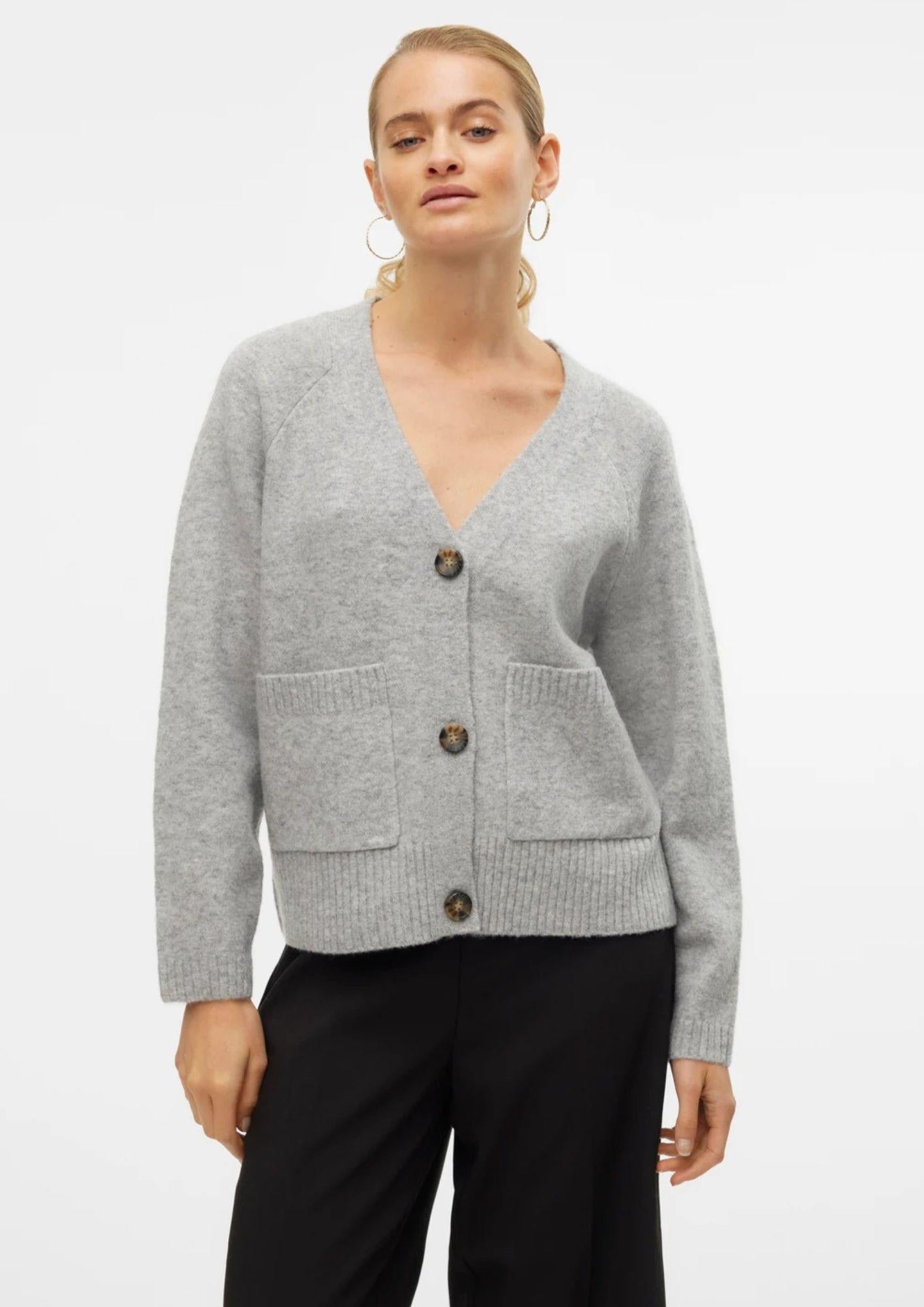 Vero Moda Cardigan Donna Boom Grigio 10320457 Light Grey Melange VERO MODA