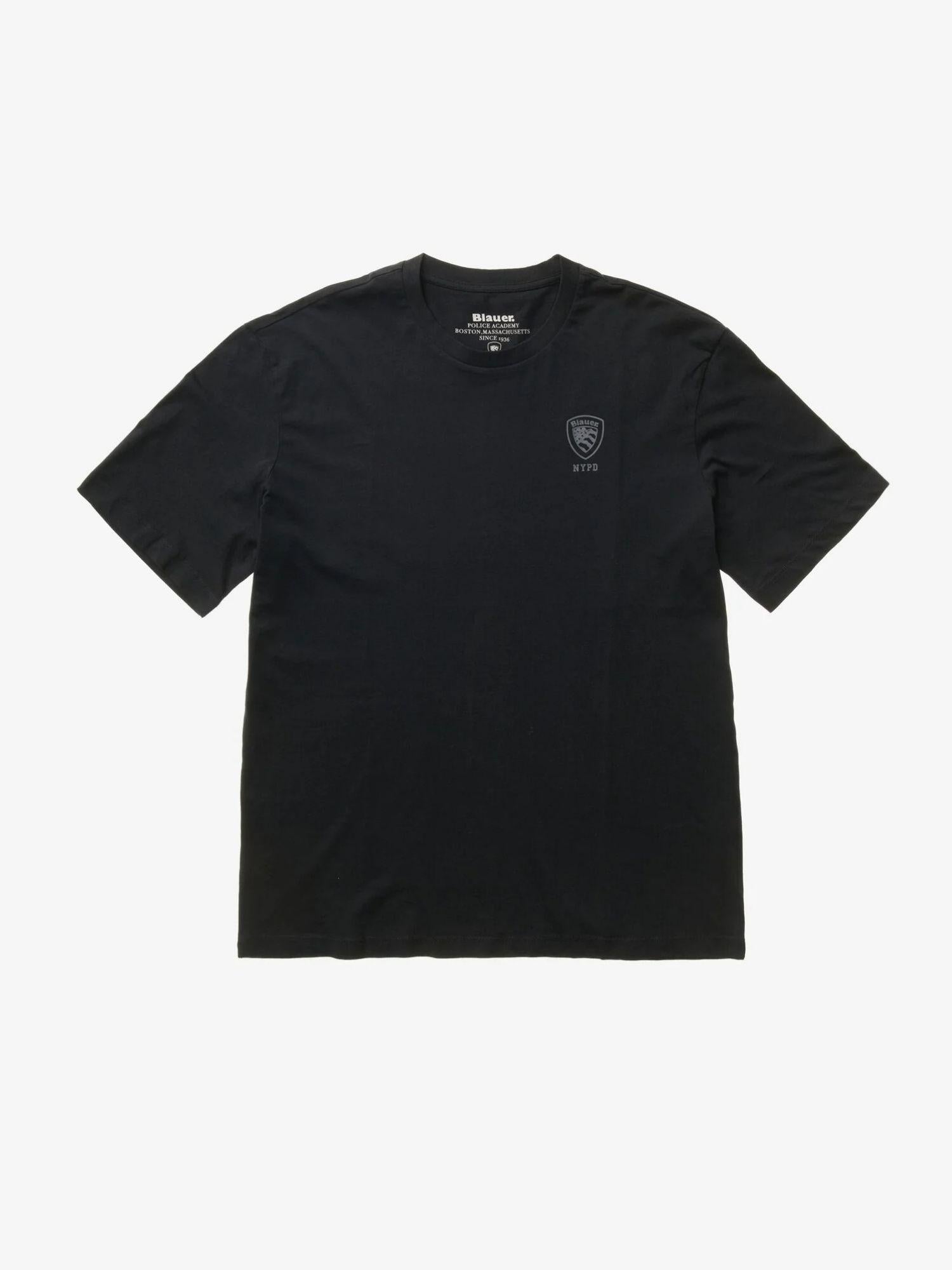 Blauer T-Shirt Uomo Nera Logo In Tono Eutaw BLUH02302 7439 999 BLAUER