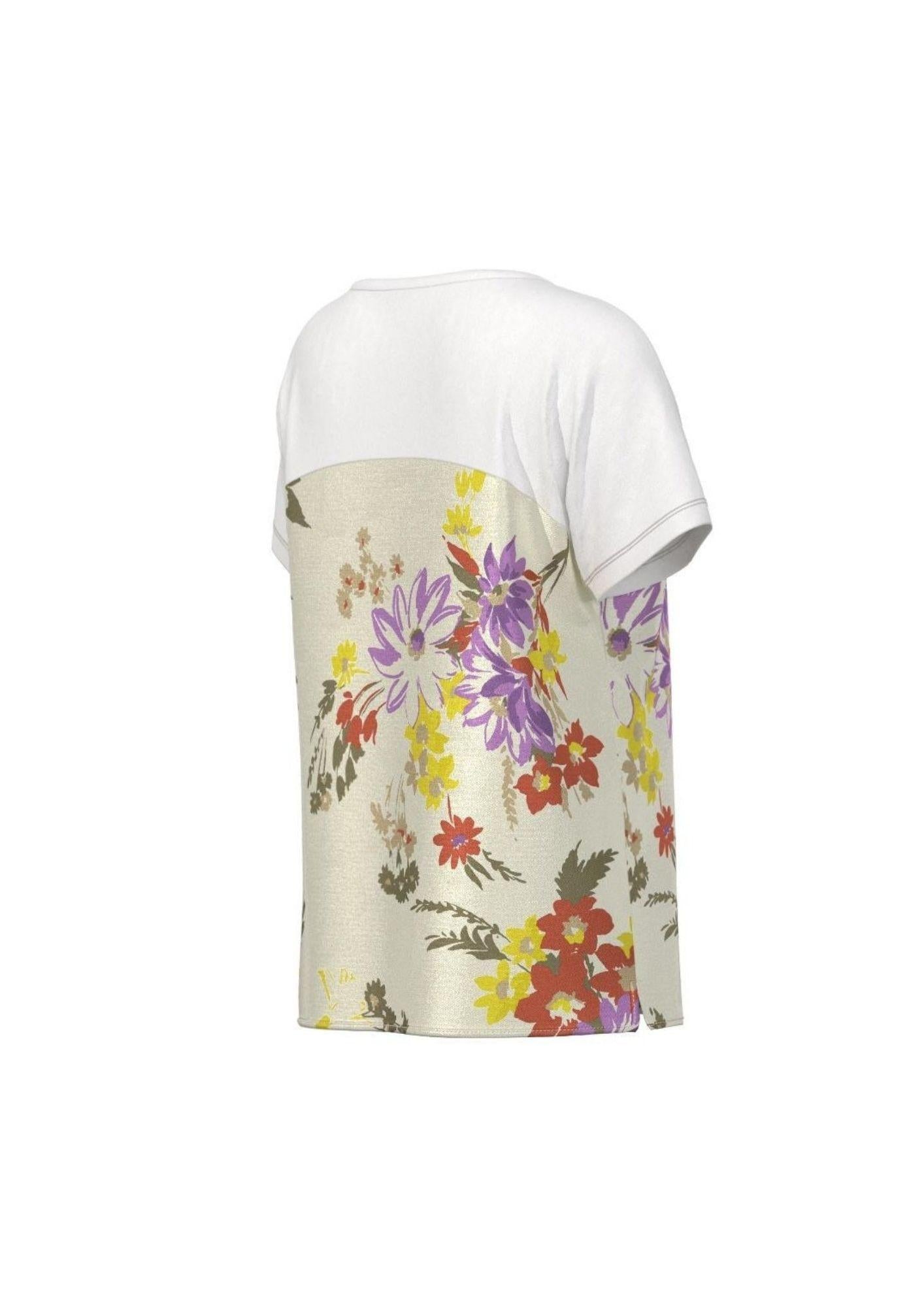 Emme Marella Camicia Donna Emmlampada Bianca Fantasia 2615111102200 002 EMME MARELLA