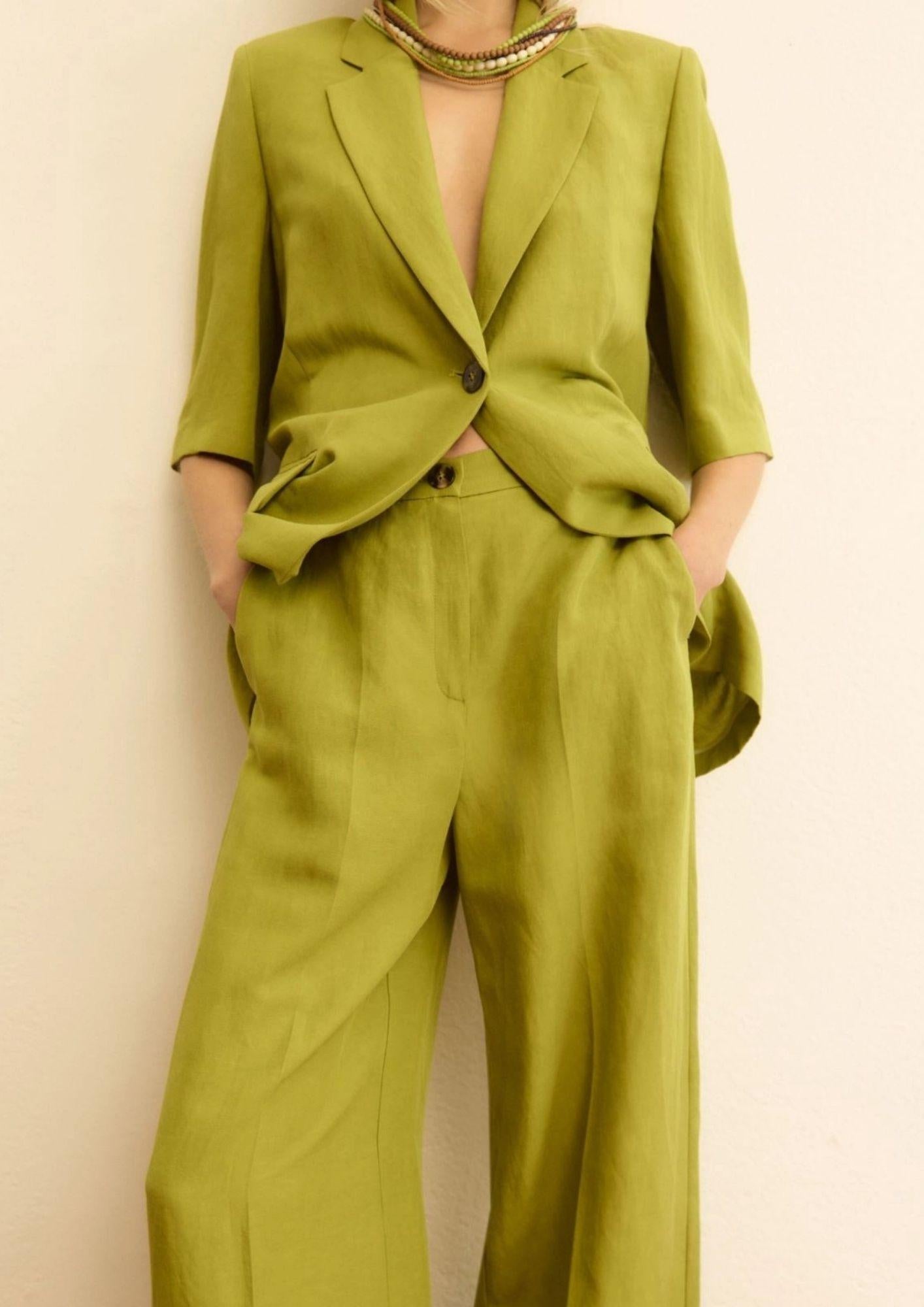 Emme Marella Pantalone Donna Emmpera Verde Mela 2615131102200 009 EMME MARELLA