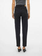 Vero Moda Jeans Donna Tessa A Vita Alta Mom Fit Dark Grey Denim 10302983 Dark Grey Denim VERO MODA