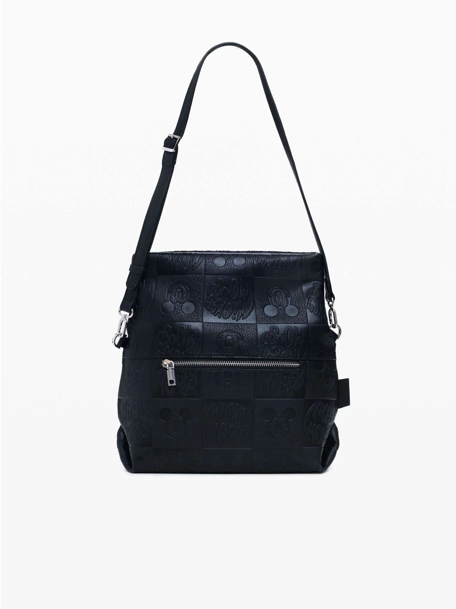Desigual Borsa a tracolla effetto pelle Mickey media Donna Nero 25WAXP21 2000 DESIGUAL