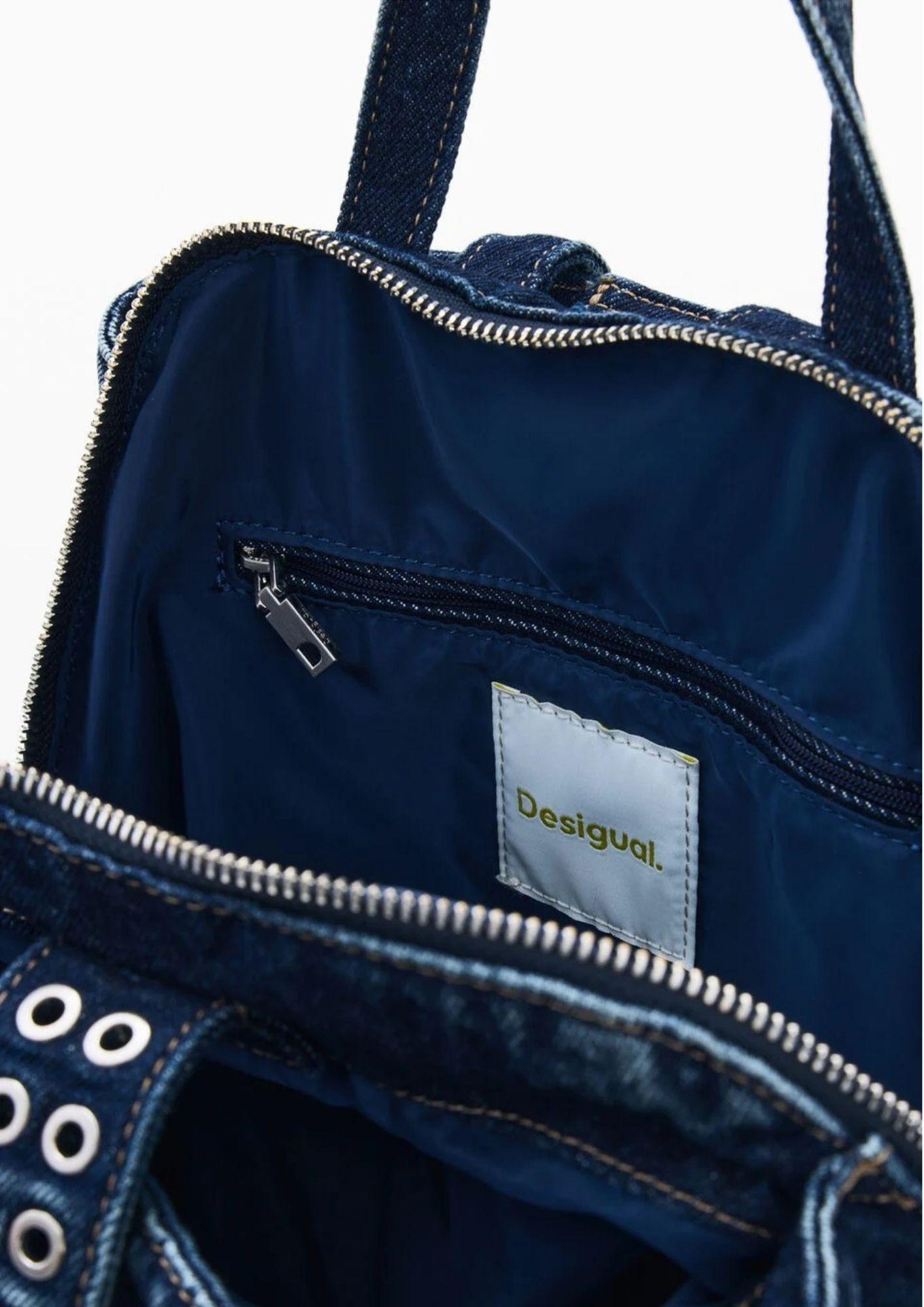 Desigual Zaino Donna Backcurio Denim Sumy Mini Blu Denim 26SAKD03 5008 DESIGUAL