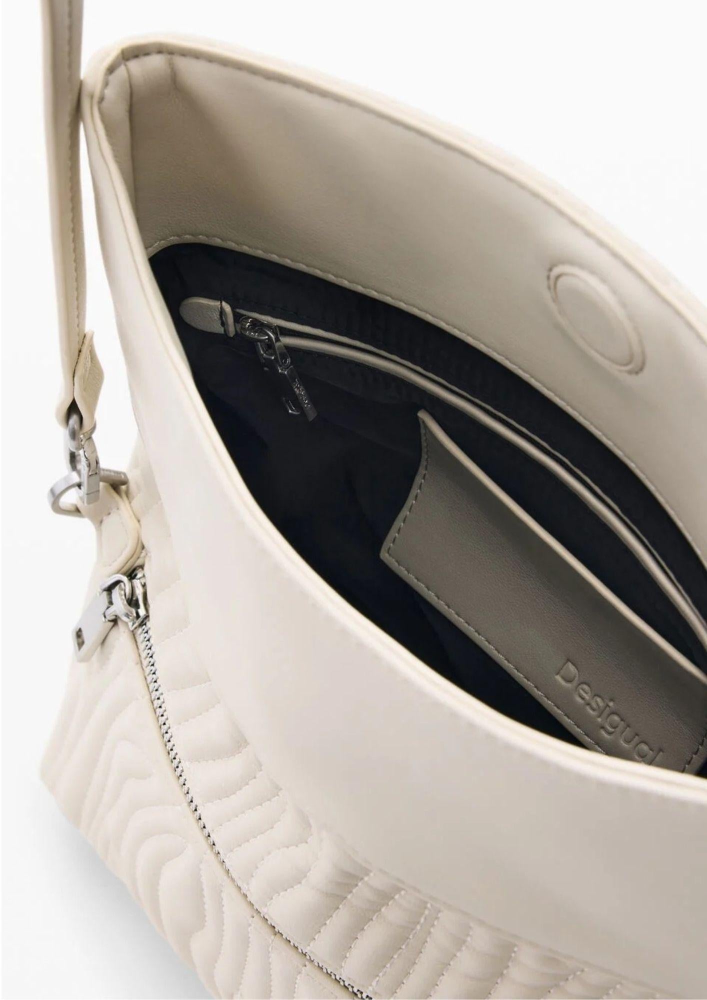 Desigual Borsa Donna Bag Helium Trokel Ecru 26SAXPBB 1008 DESIGUAL