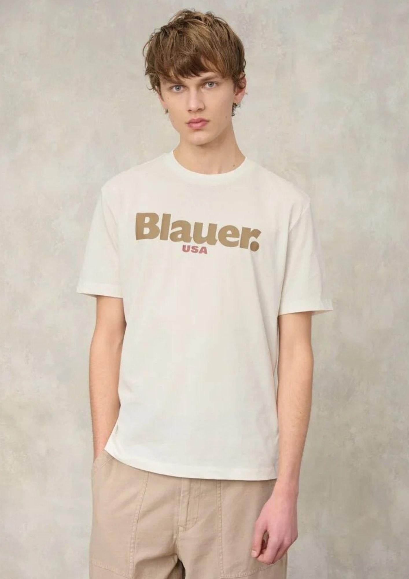 Blauer T-Shirt Uomo Ernst Bianco Neve BLUH02299 7439 102 BLAUER