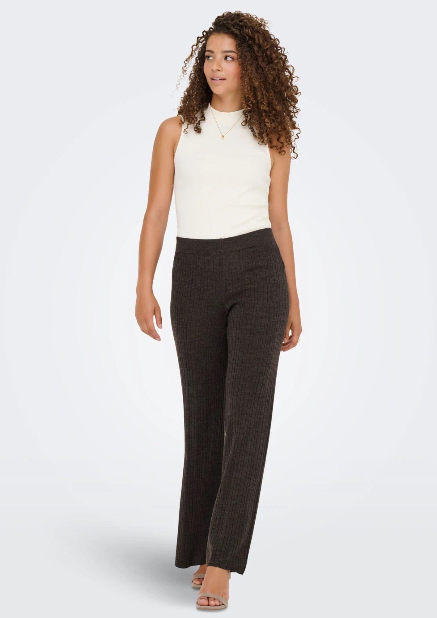 Only Pantalone Donna Thea Marrone 15352981 Chocolate Torte Melange ONLY